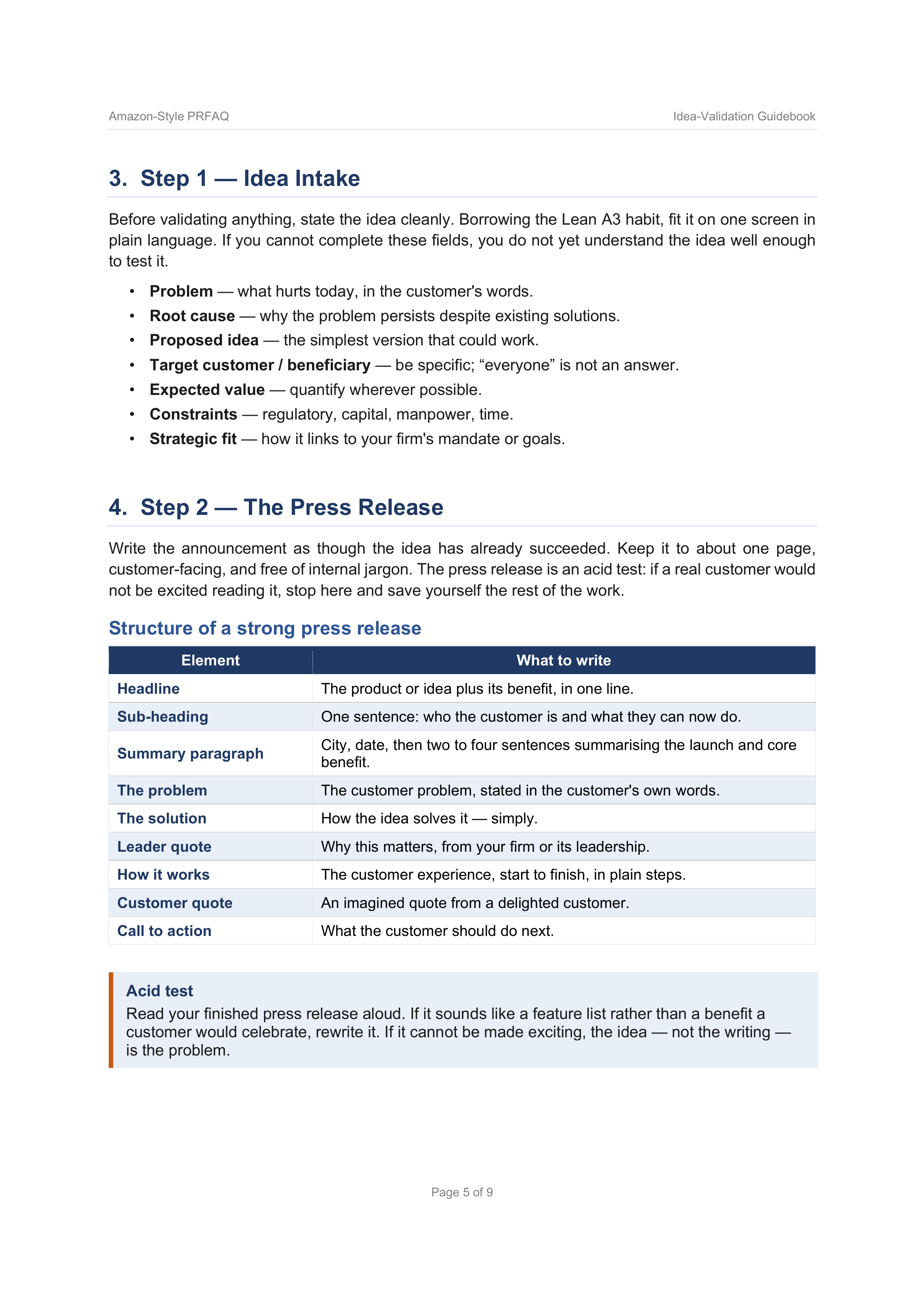 Amazon PRFAQ Guide — page 5