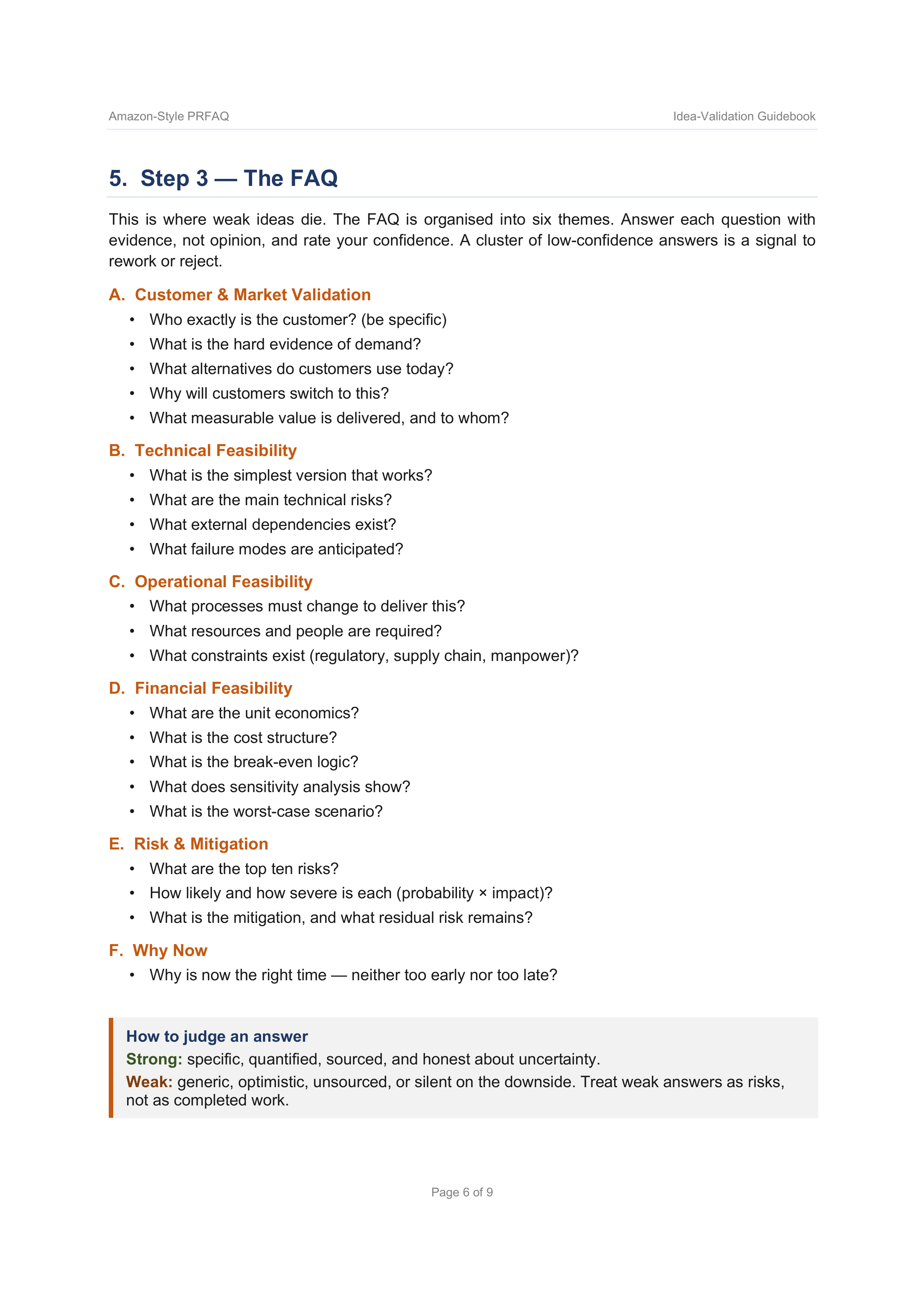 Amazon PRFAQ Guide — page 6