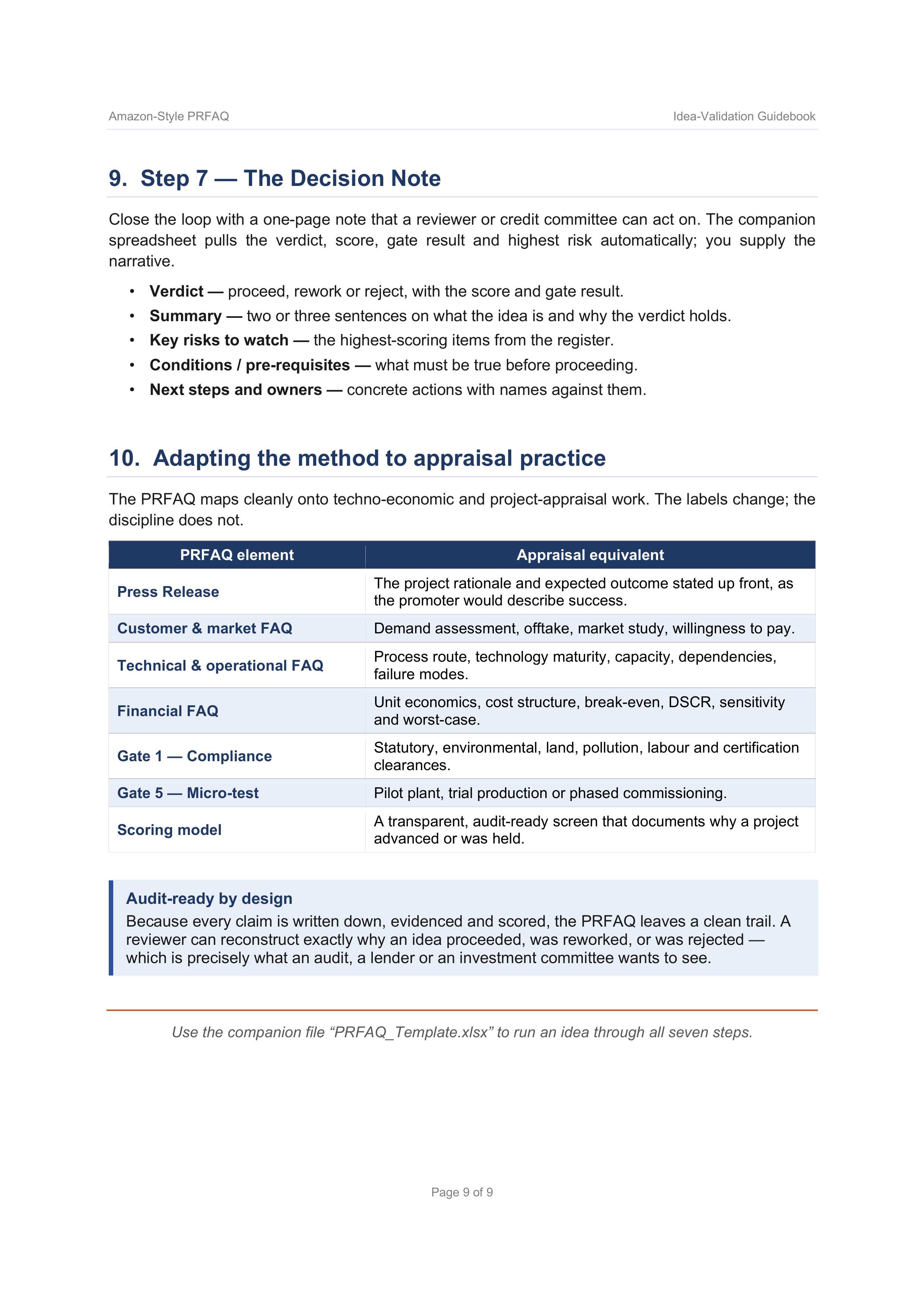 Amazon PRFAQ Guide — page 9