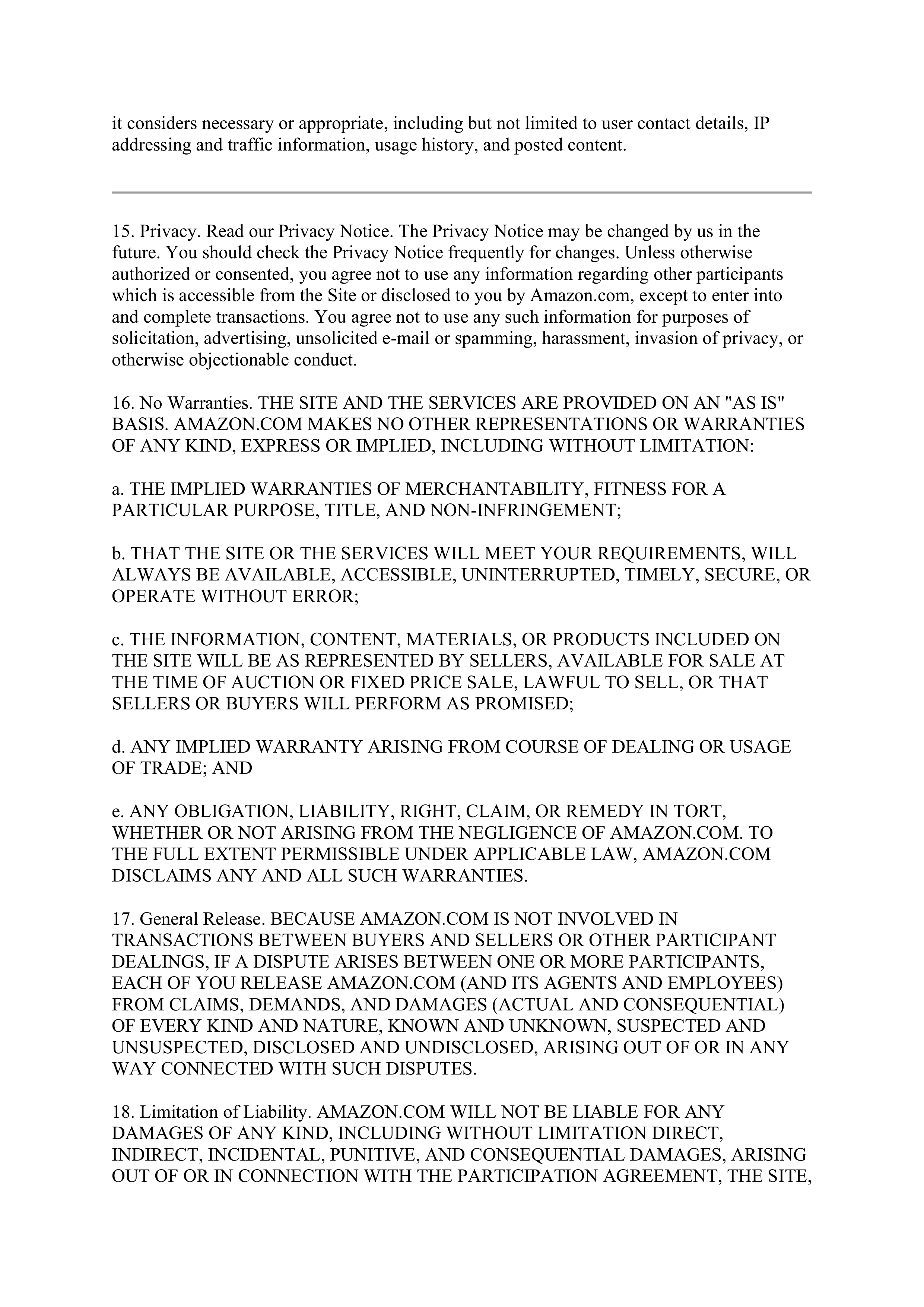 Amazon Participation Agreement — page 7