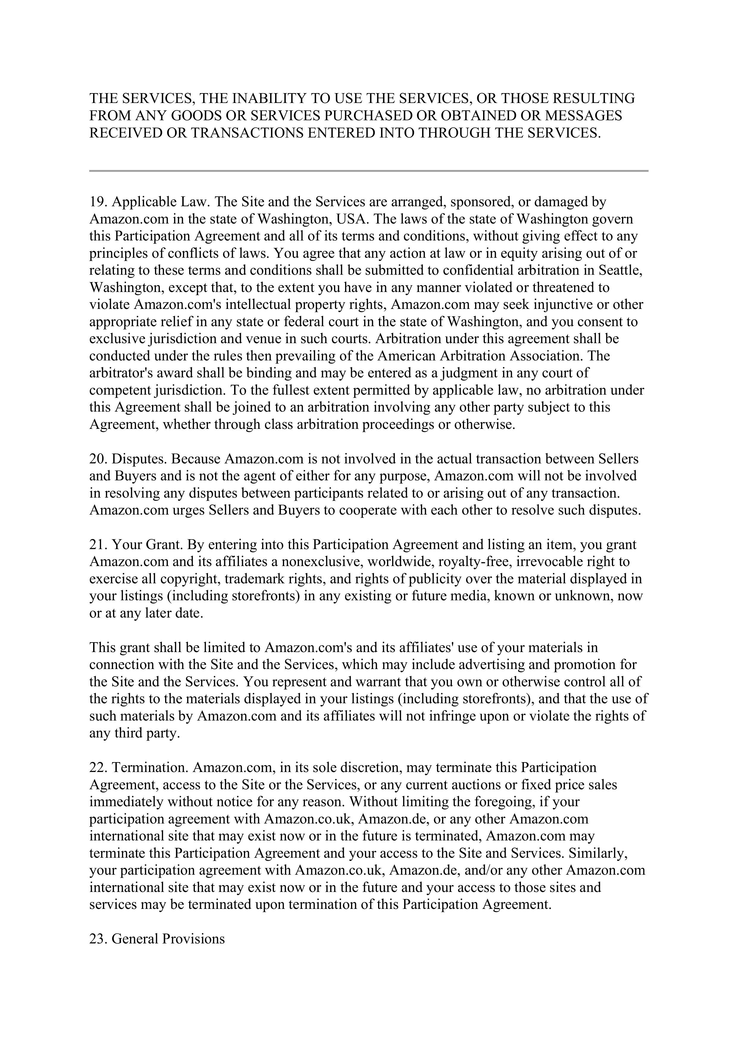 Amazon Participation Agreement — page 8