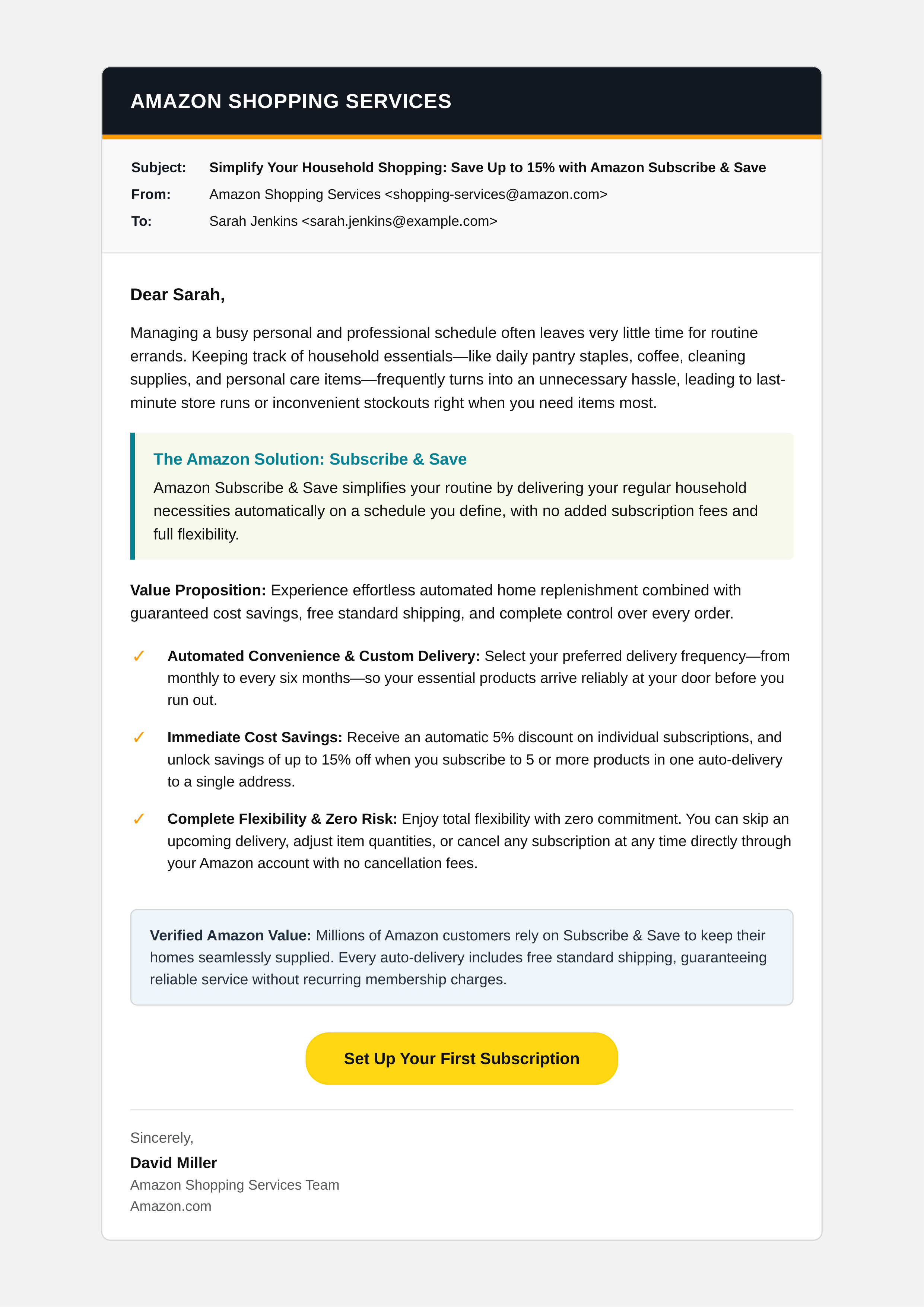 Amazon Sales Email — page 1