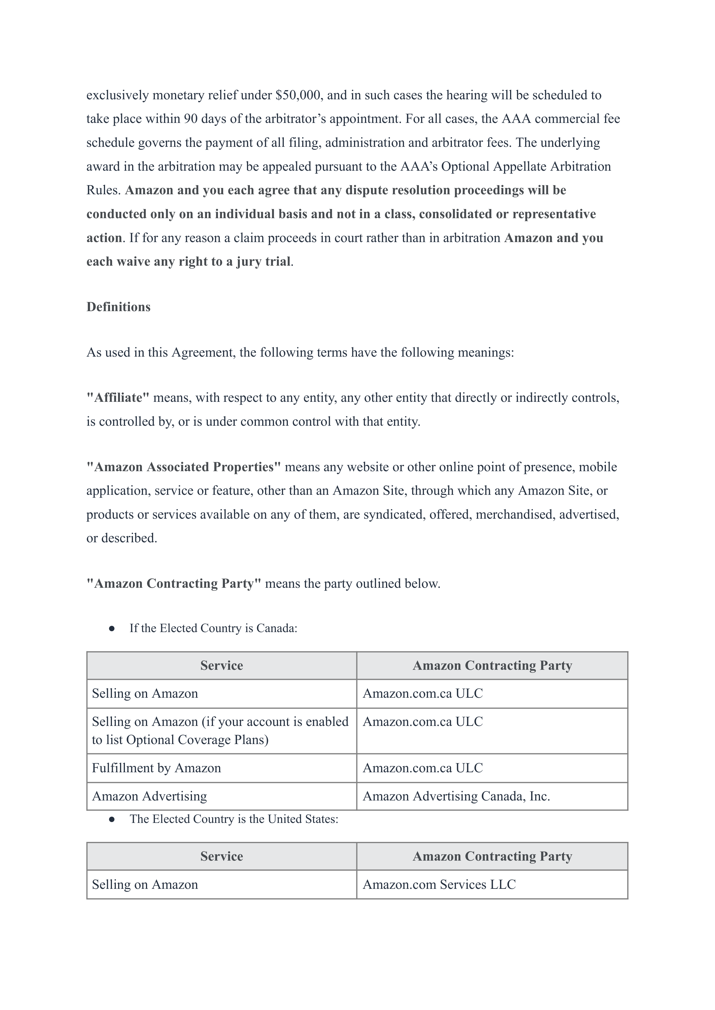 Amazon Services Business Solutions Agreement — page 13