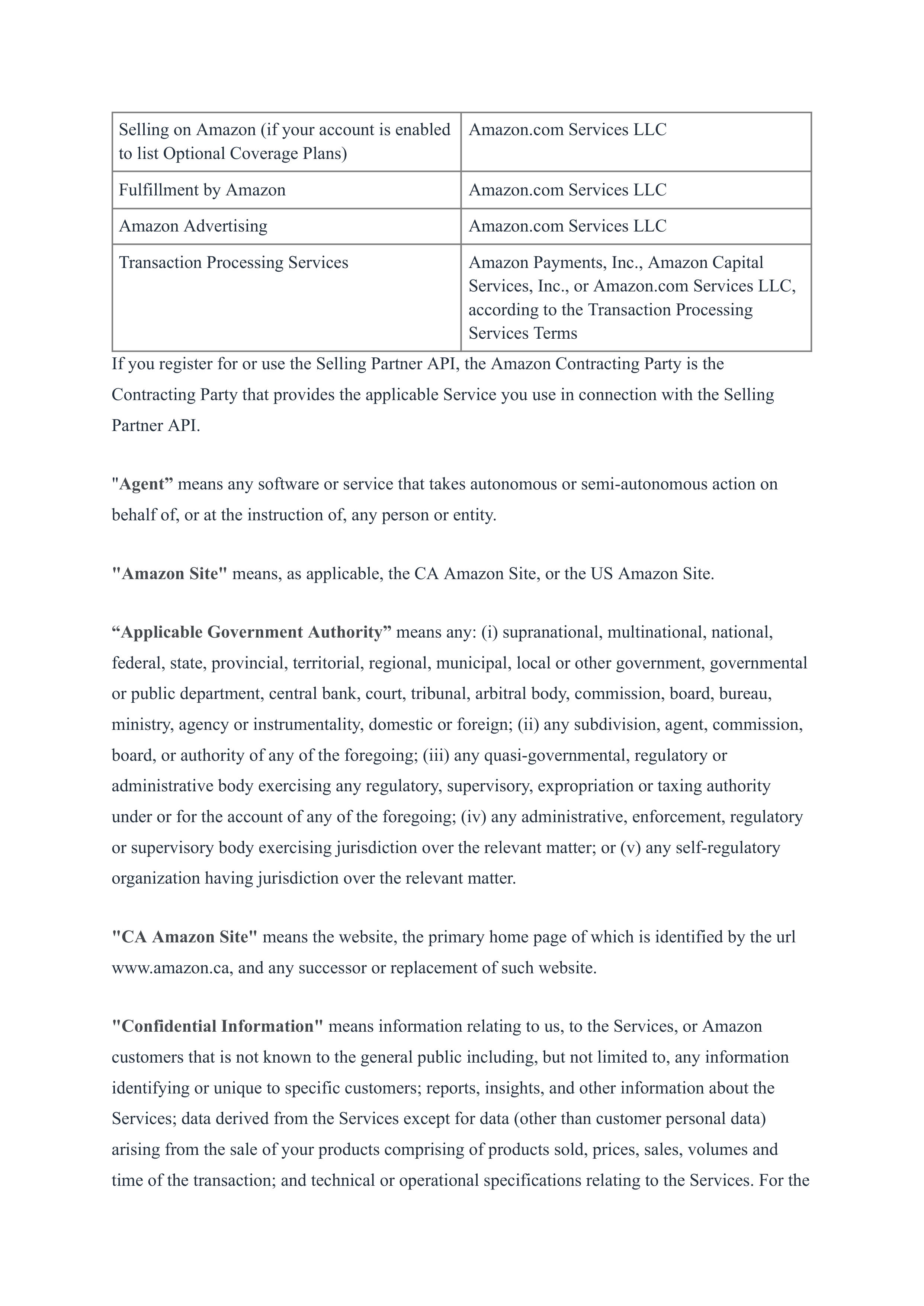 Amazon Services Business Solutions Agreement — page 14