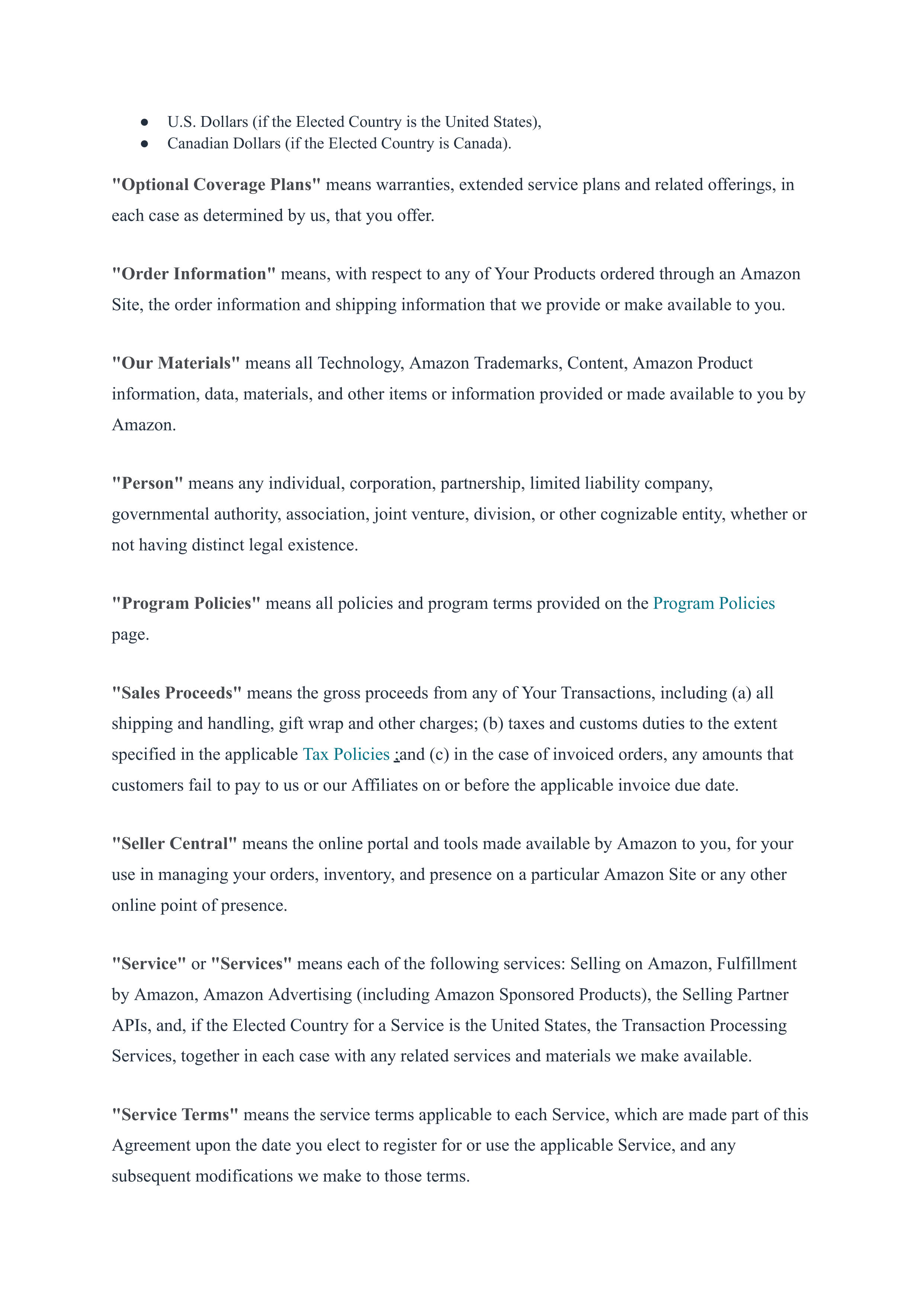 Amazon Services Business Solutions Agreement — page 16