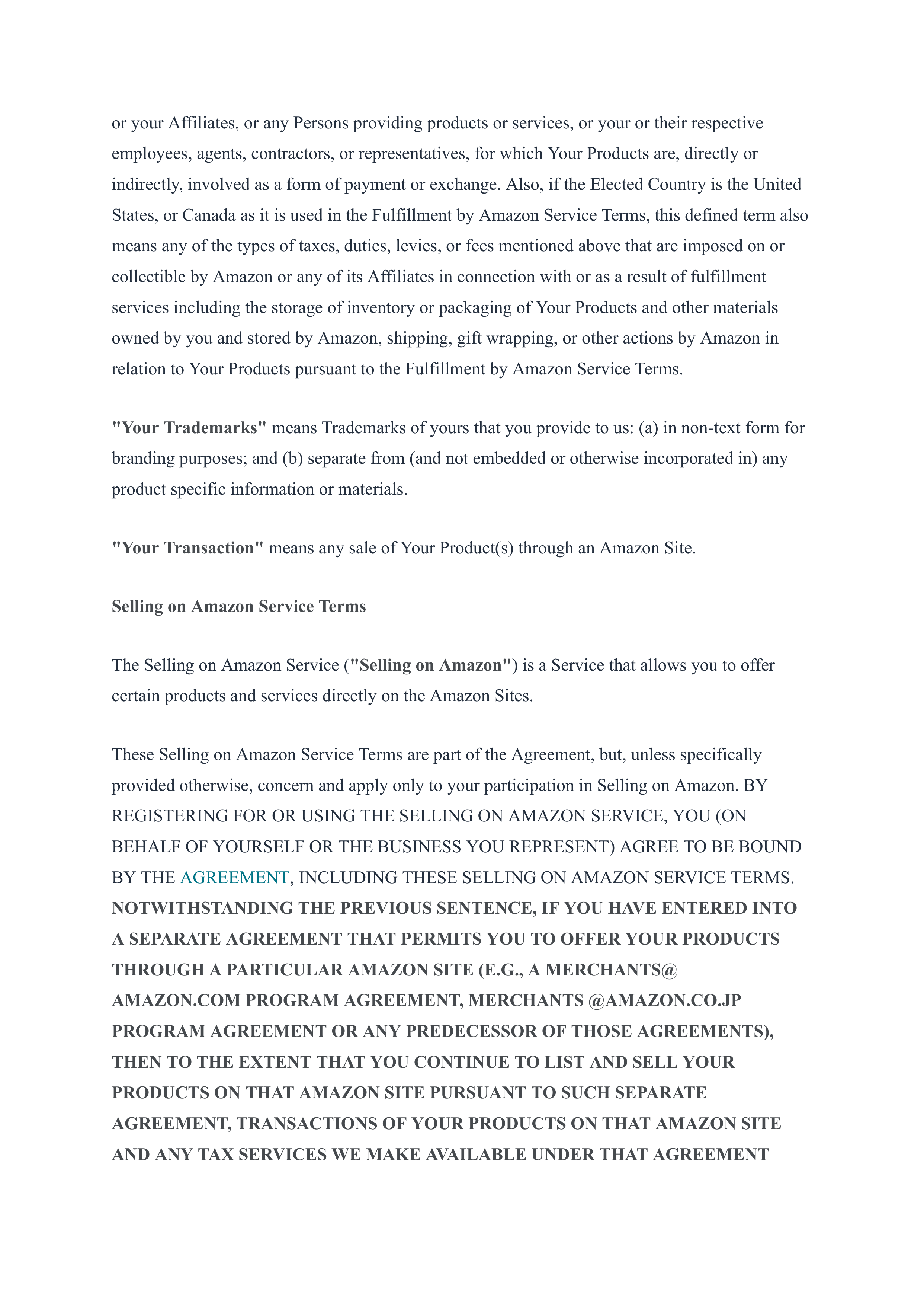 Amazon Services Business Solutions Agreement — page 18