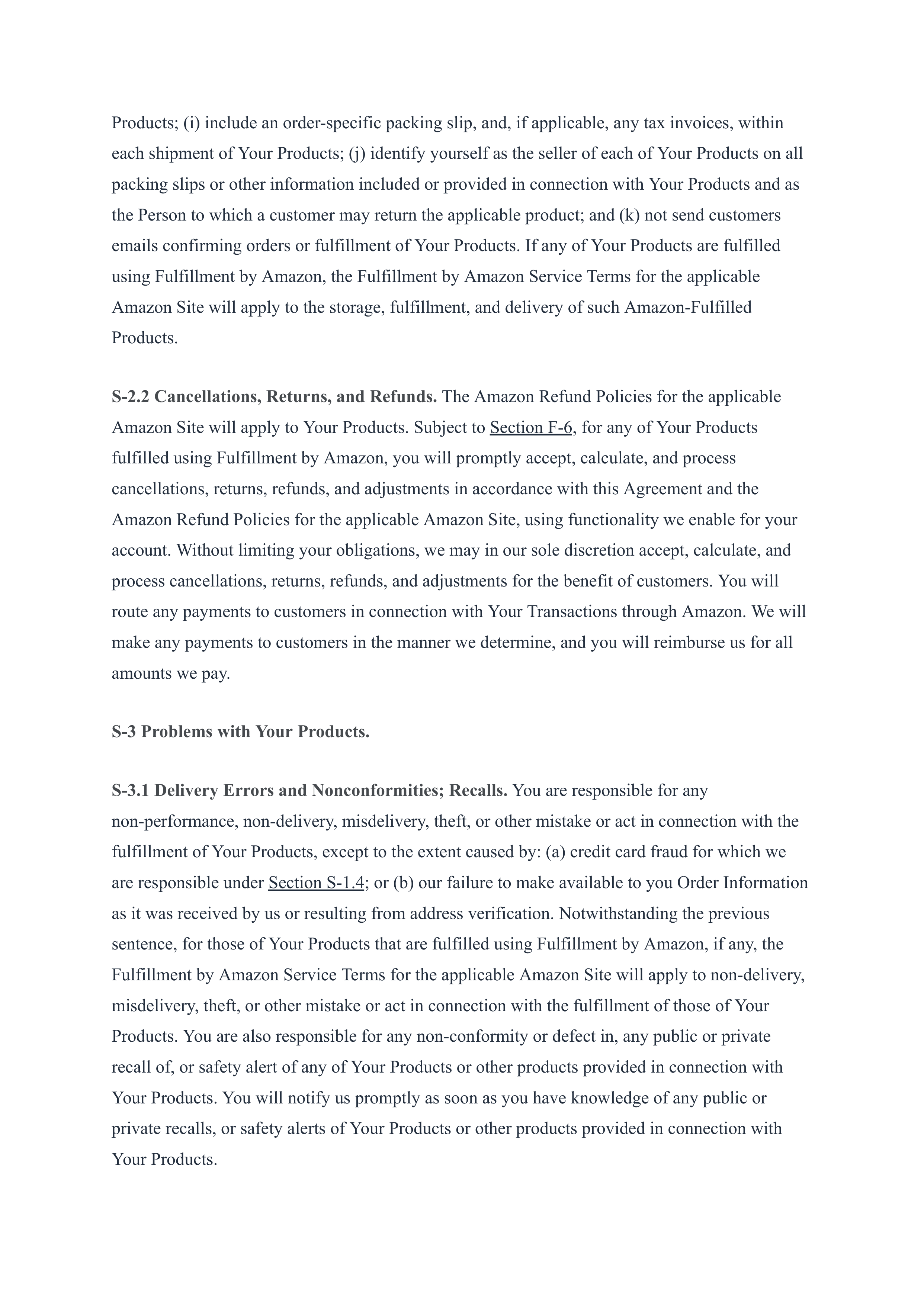 Amazon Services Business Solutions Agreement — page 21