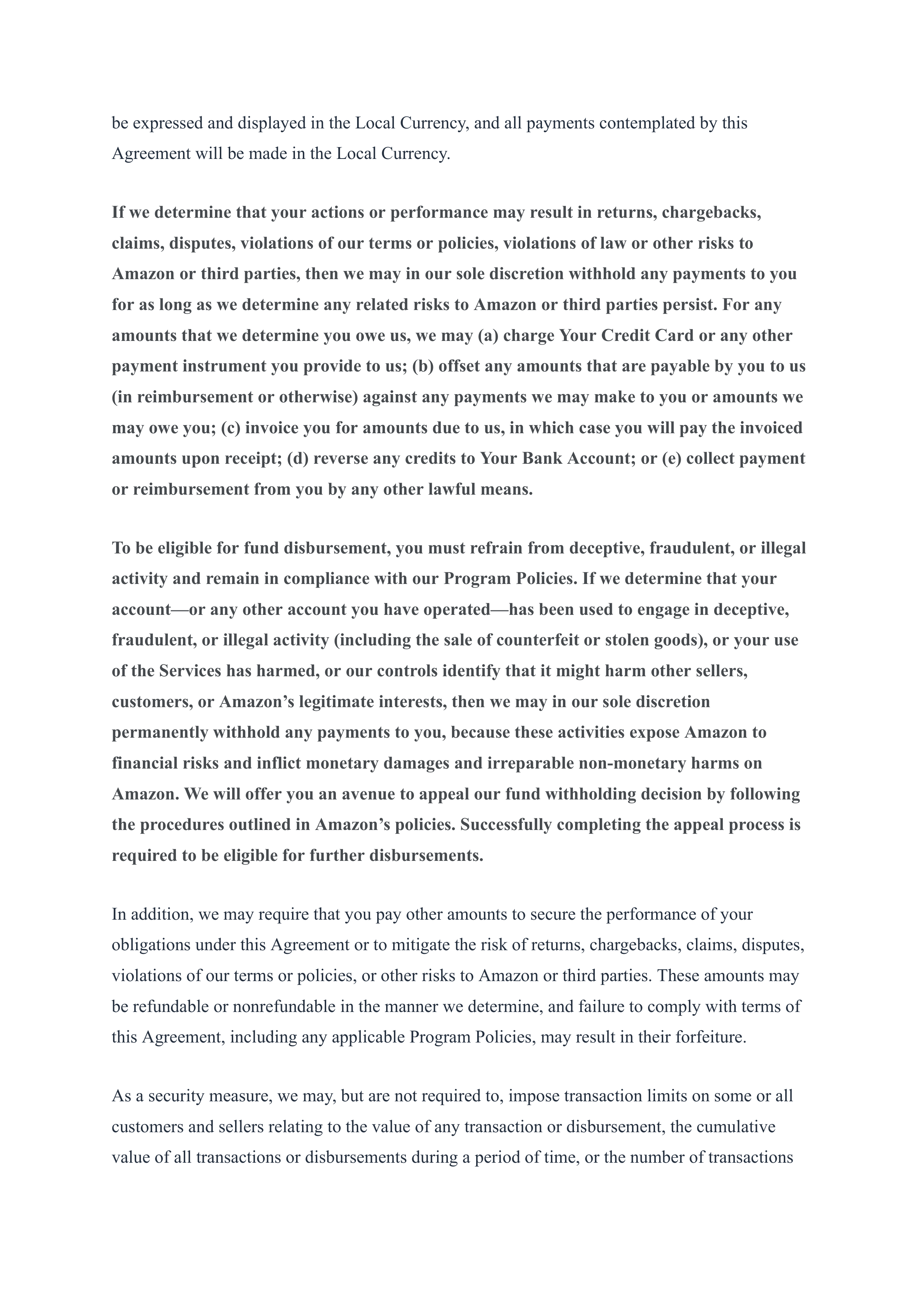 Amazon Services Business Solutions Agreement — page 3