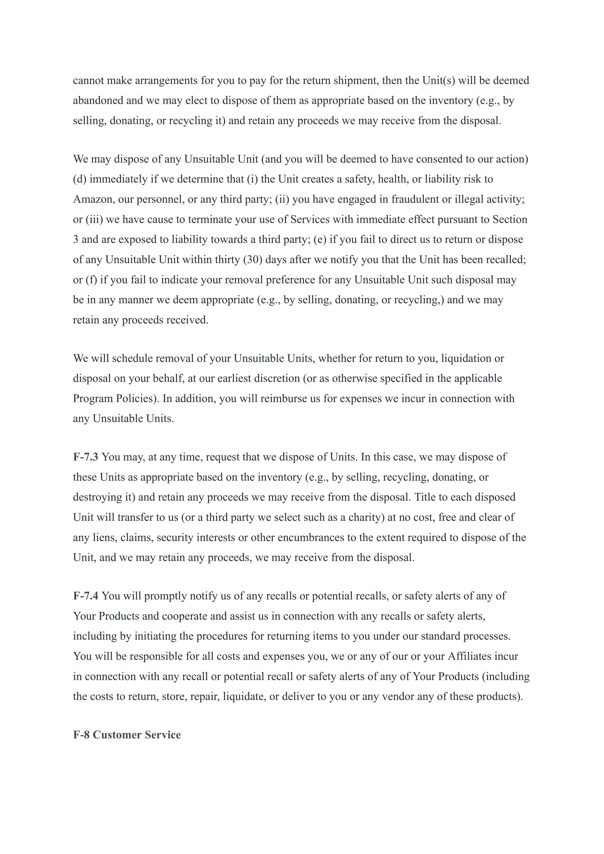 Amazon Services Business Solutions Agreement — page 31