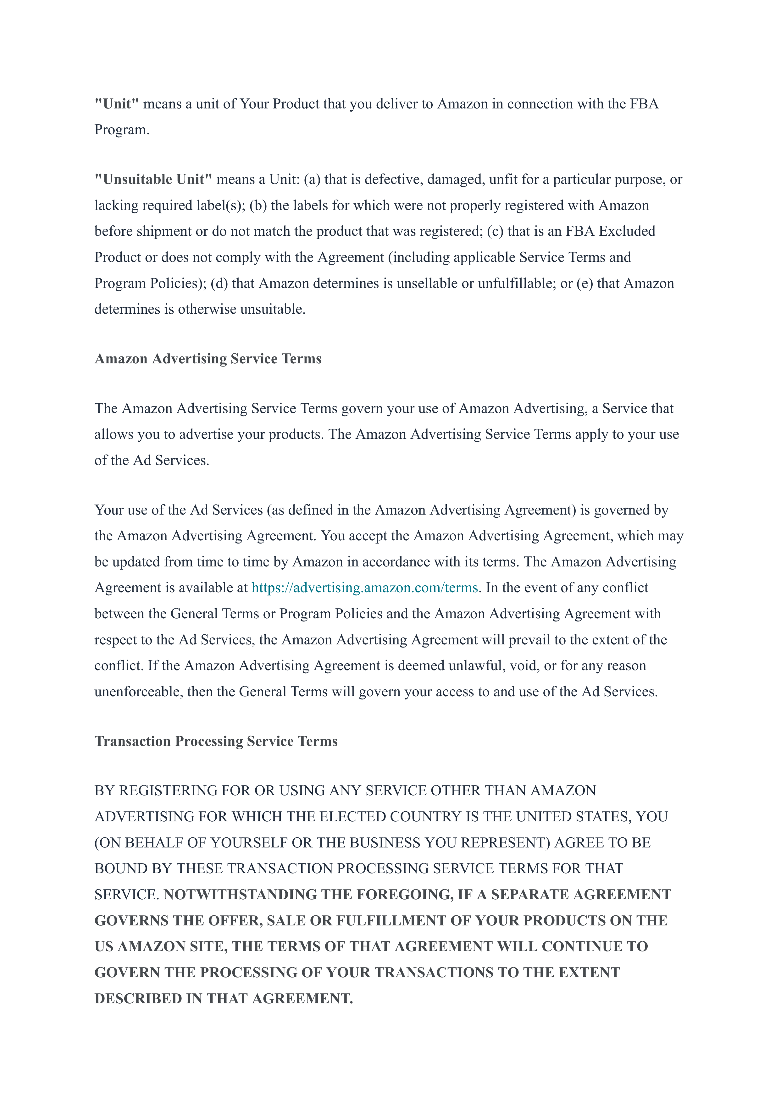Amazon Services Business Solutions Agreement — page 38