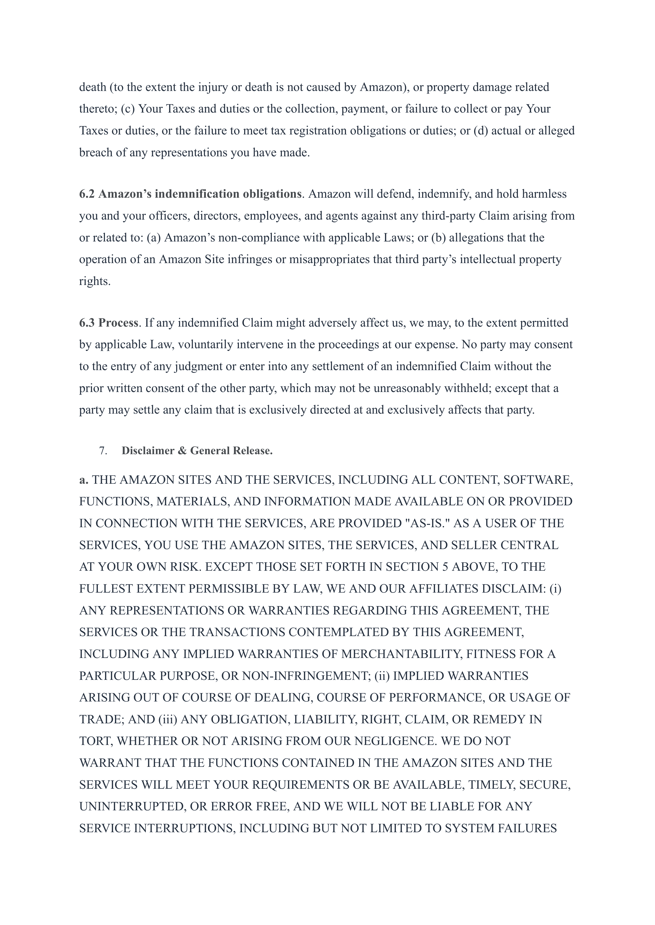 Amazon Services Business Solutions Agreement — page 6