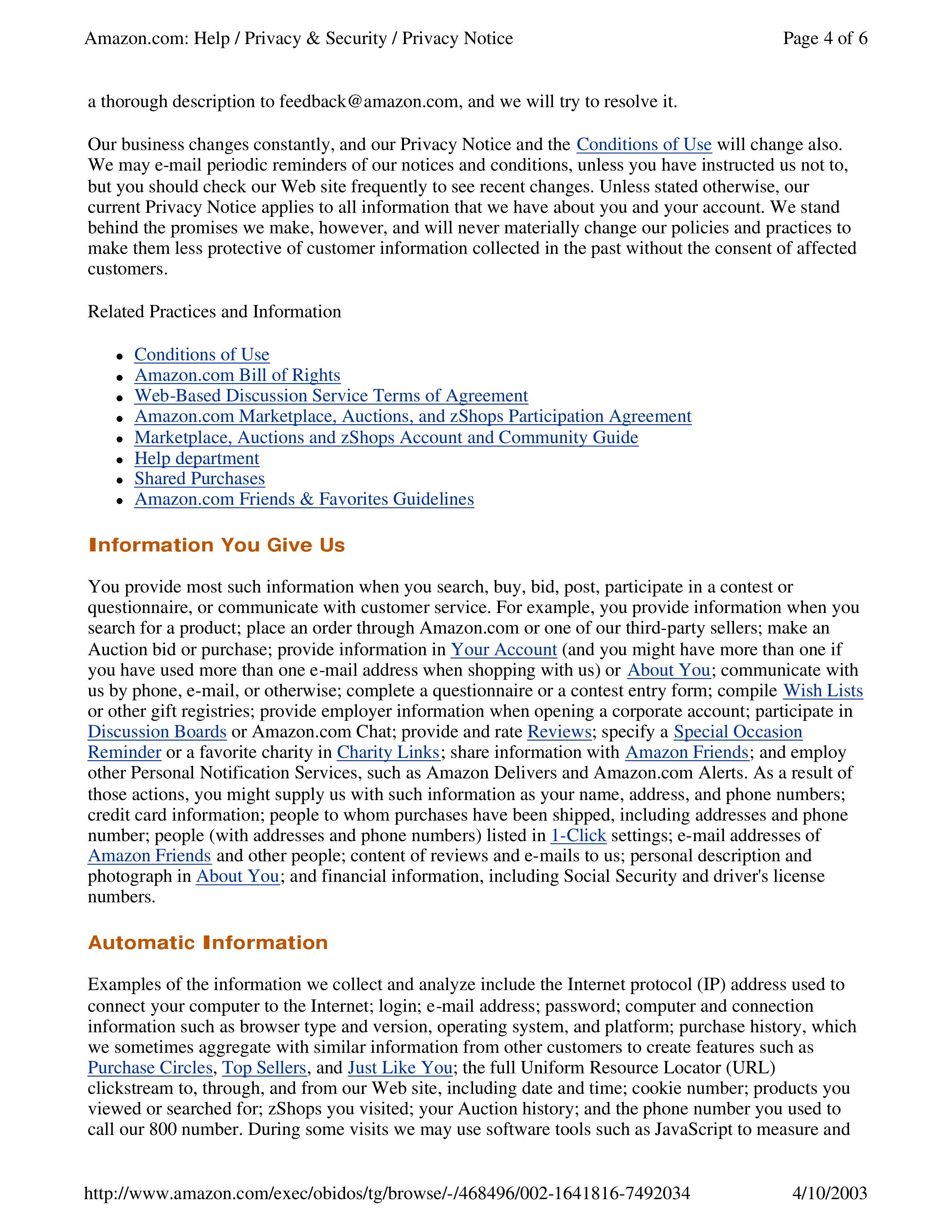 Amazon.com Privacy Notice — page 4