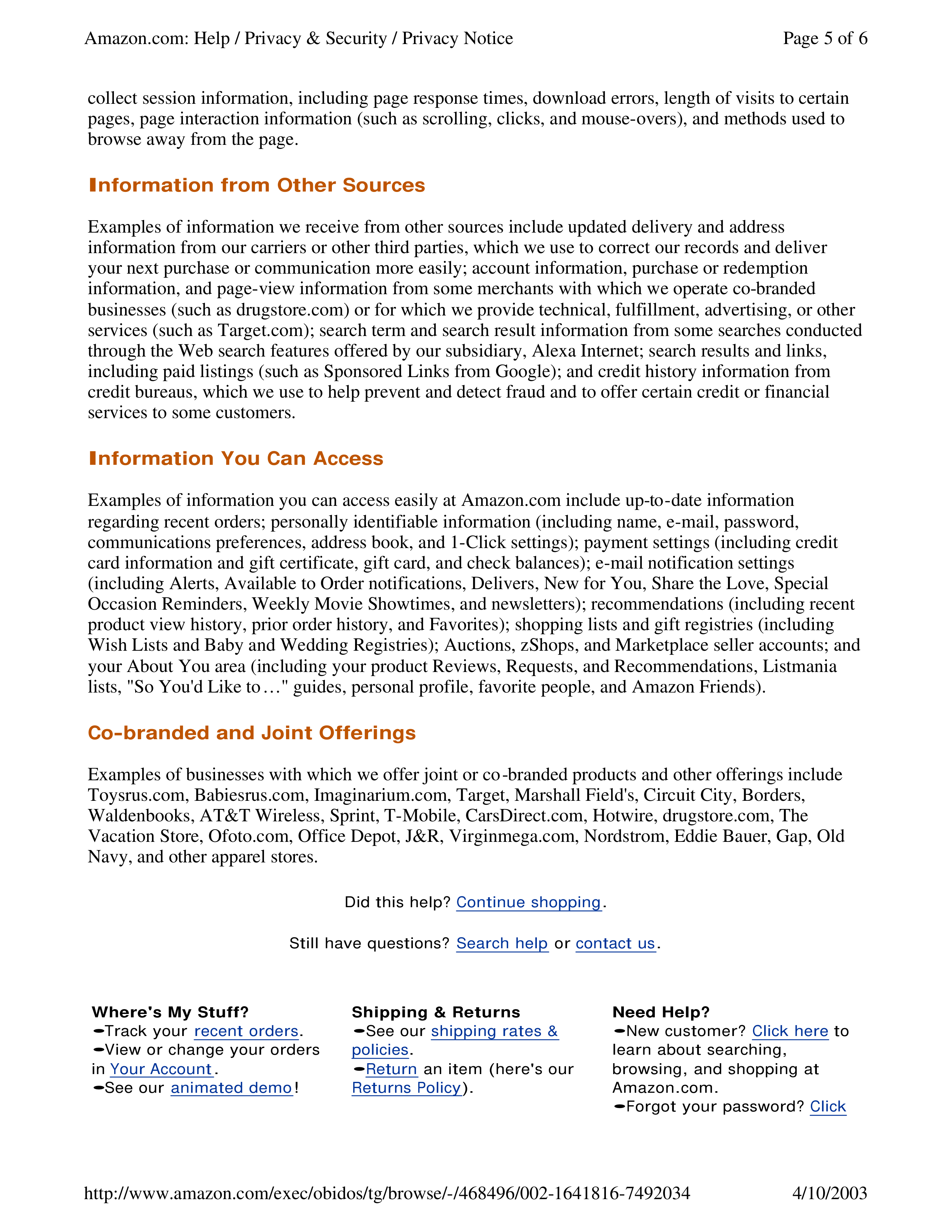 Amazon.com Privacy Notice — page 5