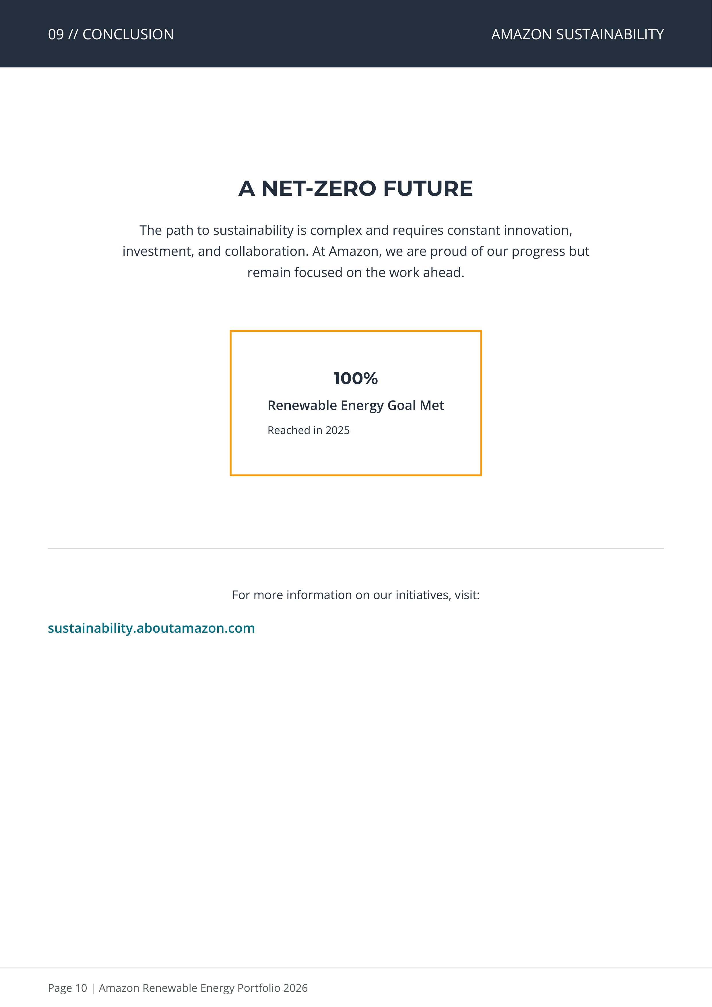 Amazon’s Sustainability Renewable Energy Portfolio — page 10