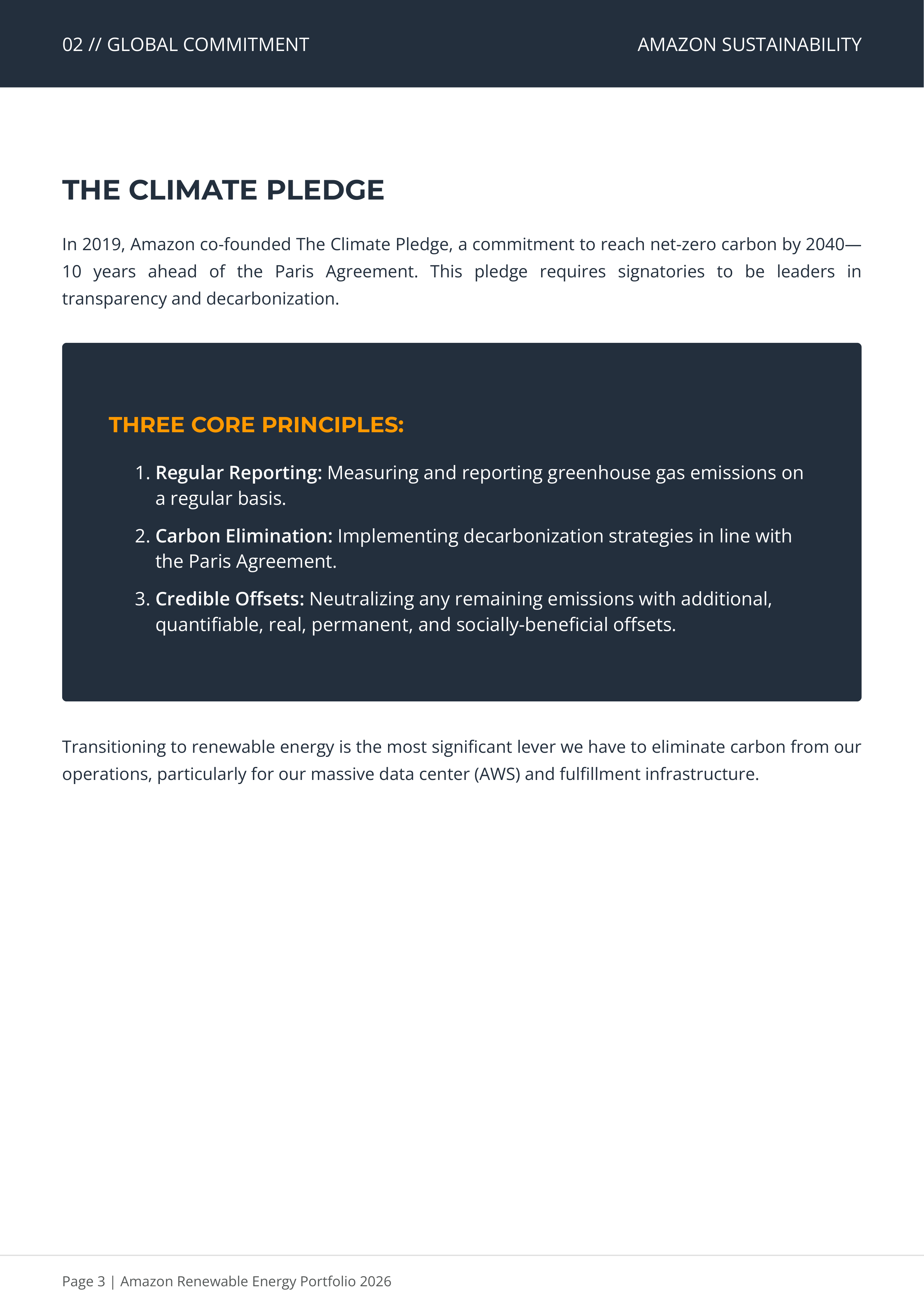Amazon’s Sustainability Renewable Energy Portfolio — page 3
