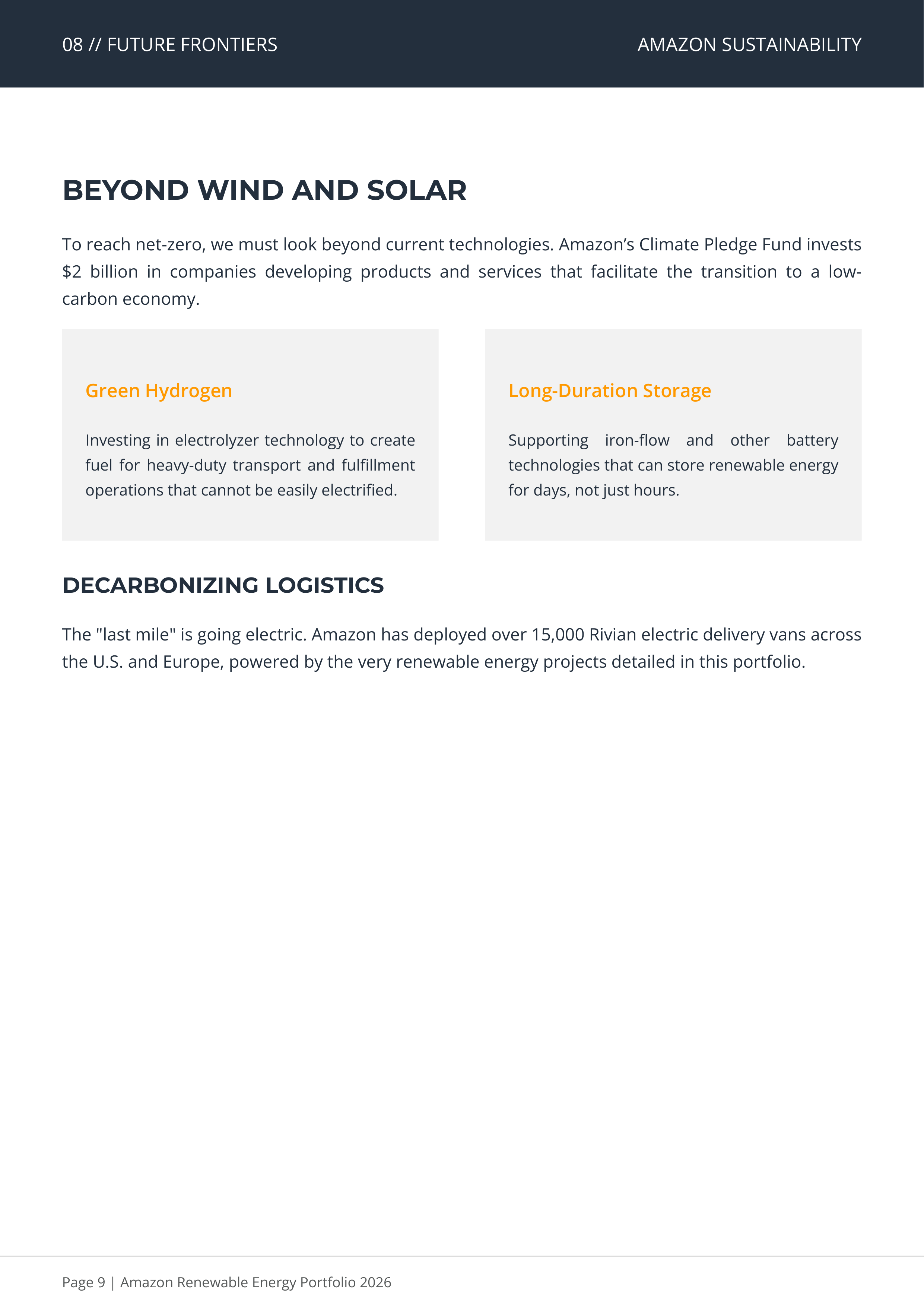 Amazon’s Sustainability Renewable Energy Portfolio — page 9
