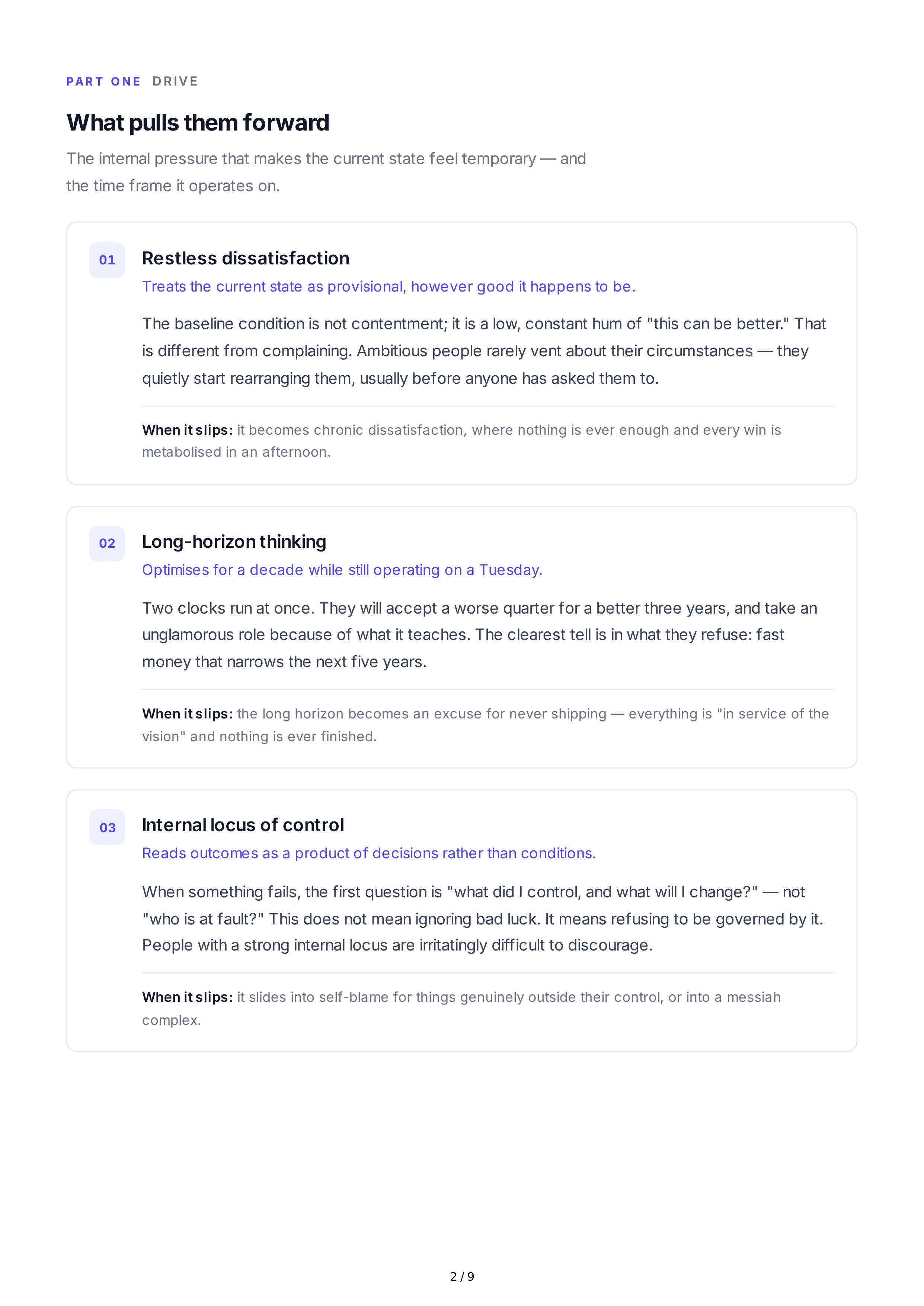 Ambition Personality Traits — page 2