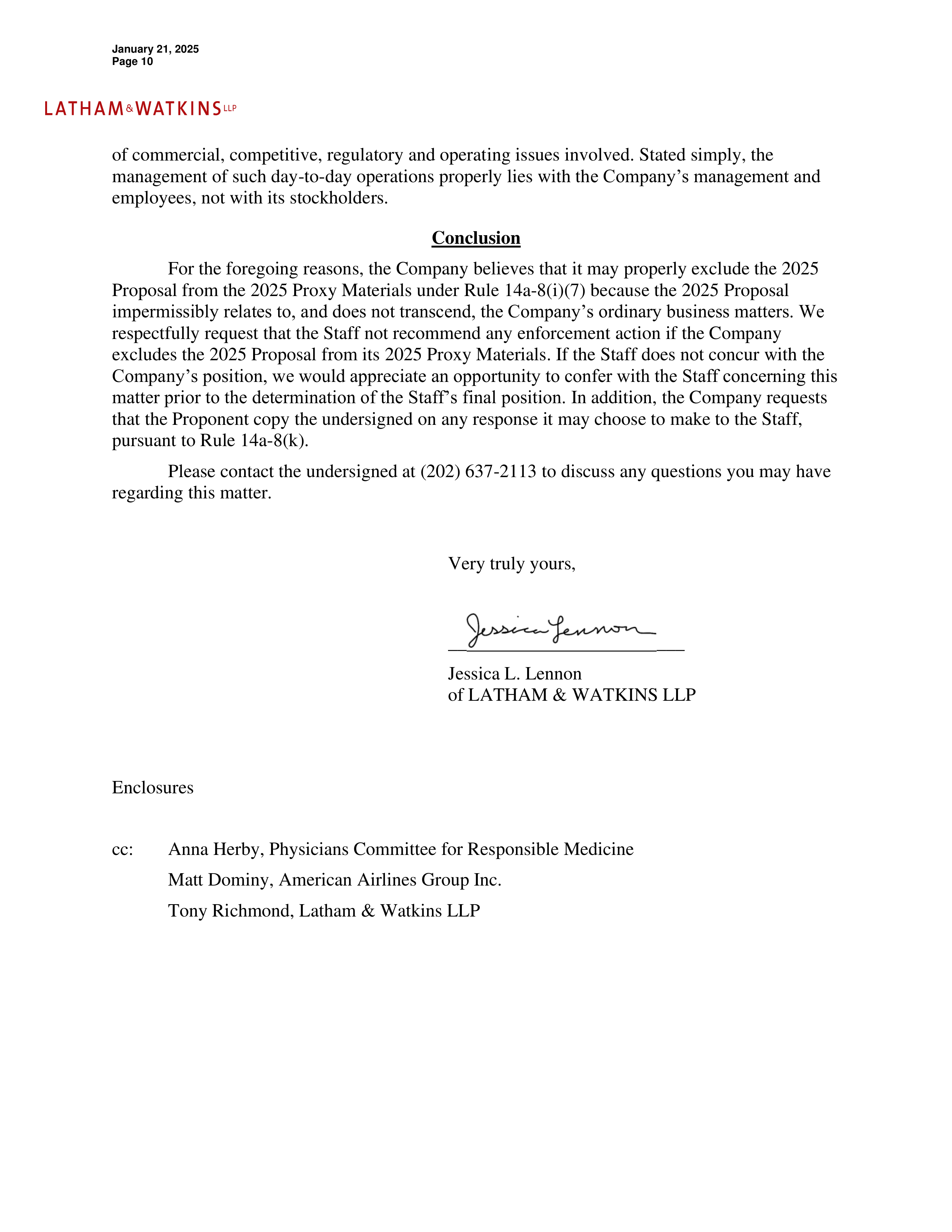 American Airlines Group Proposal  — page 11