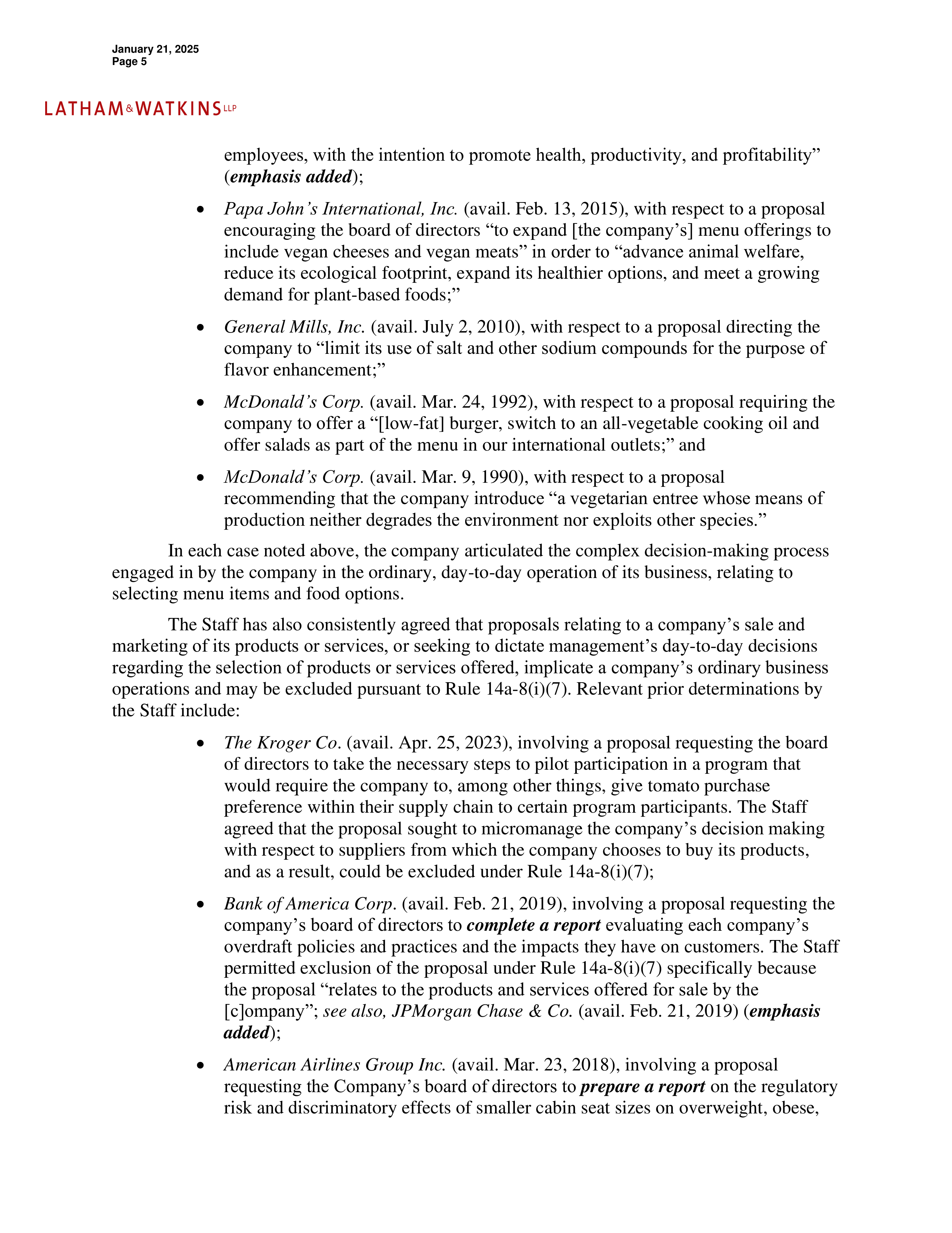 American Airlines Group Proposal  — page 6