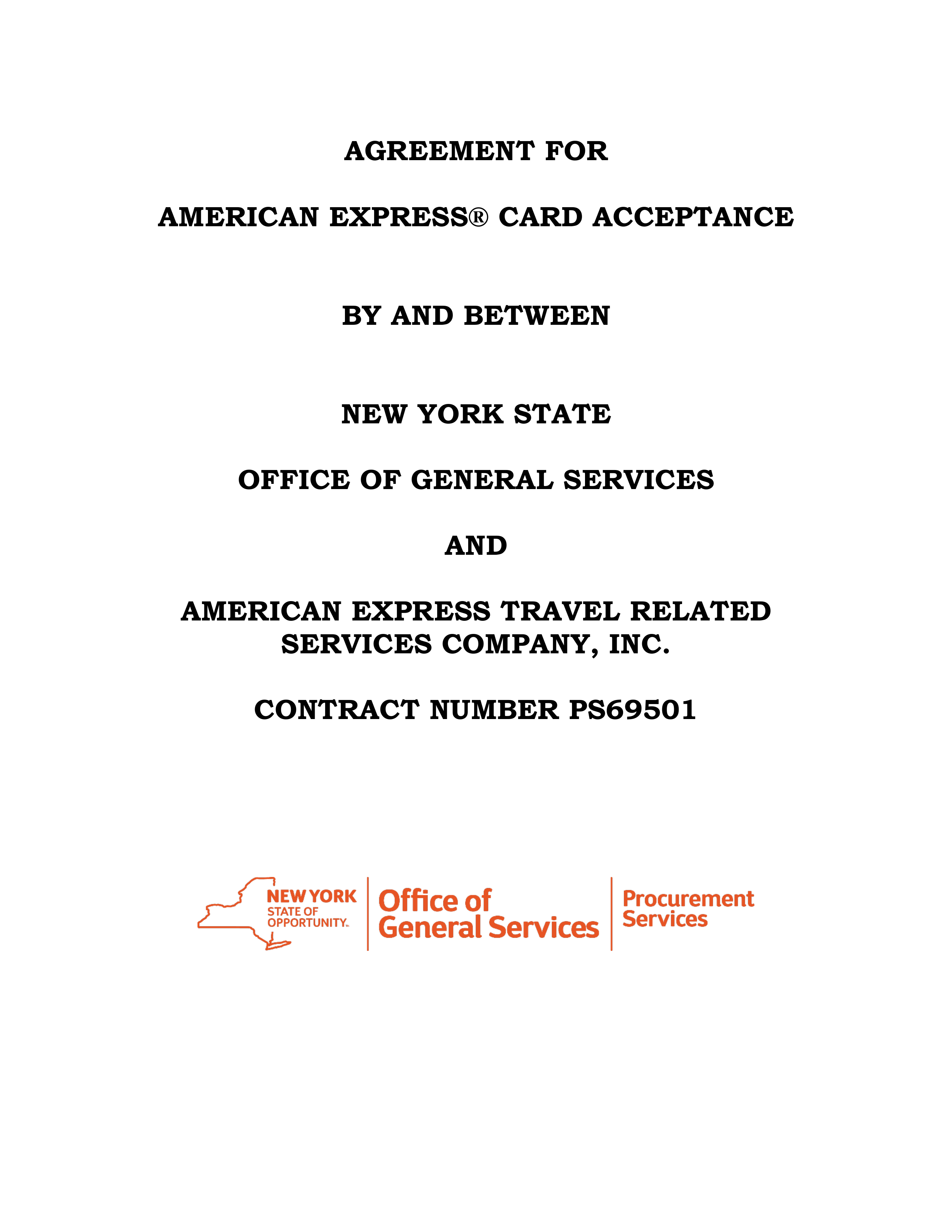 American Express Card Acceptance Agreement — page 1