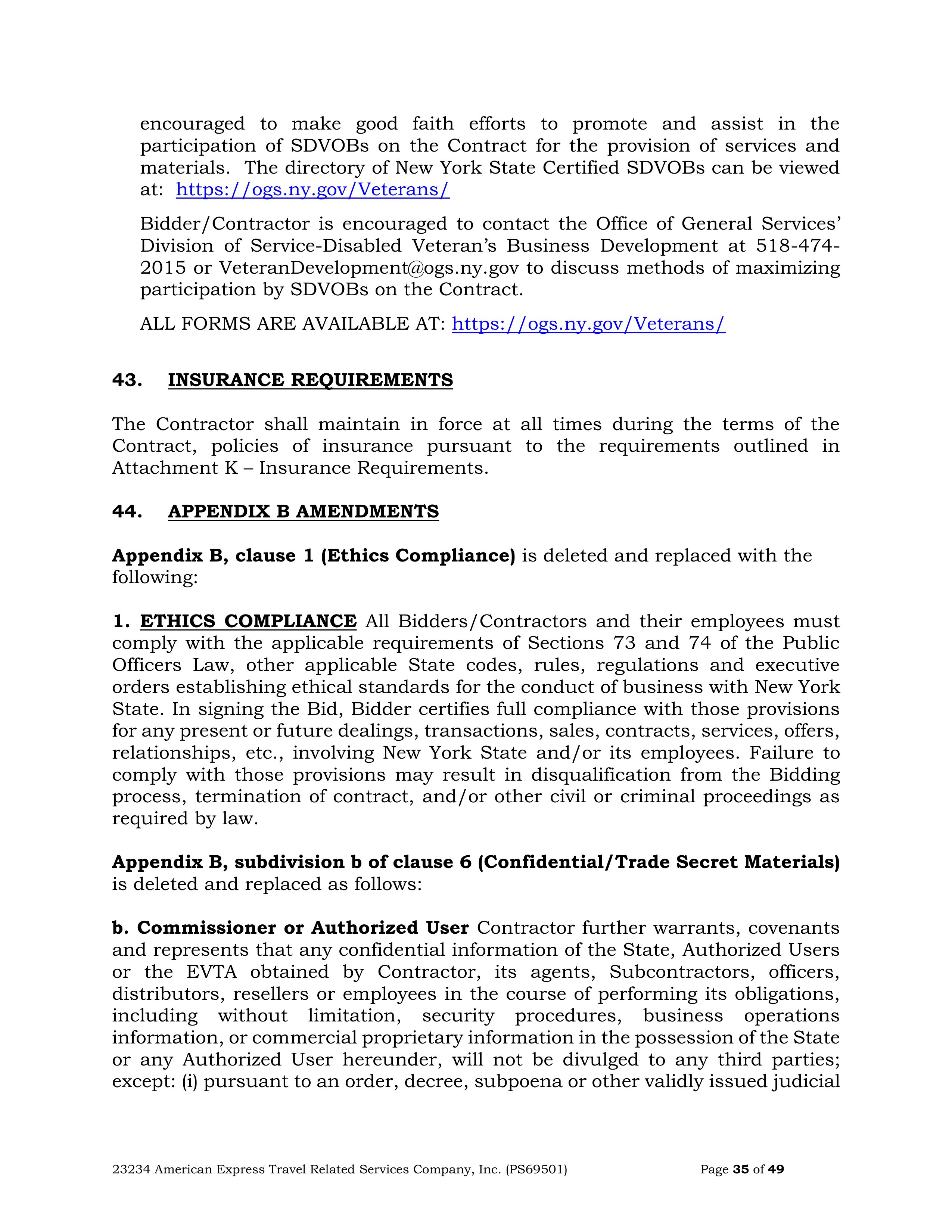 American Express Card Acceptance Agreement — page 35