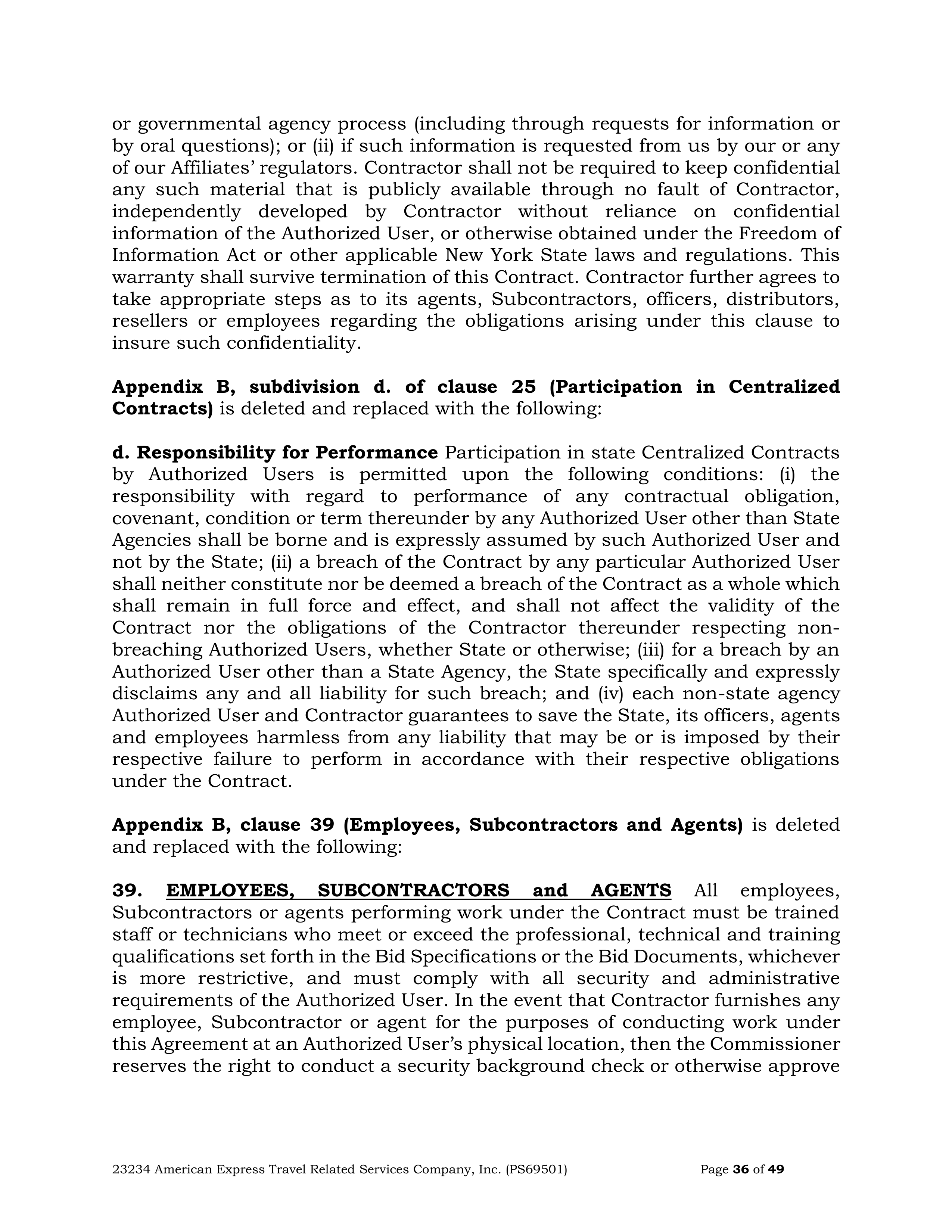 American Express Card Acceptance Agreement — page 36