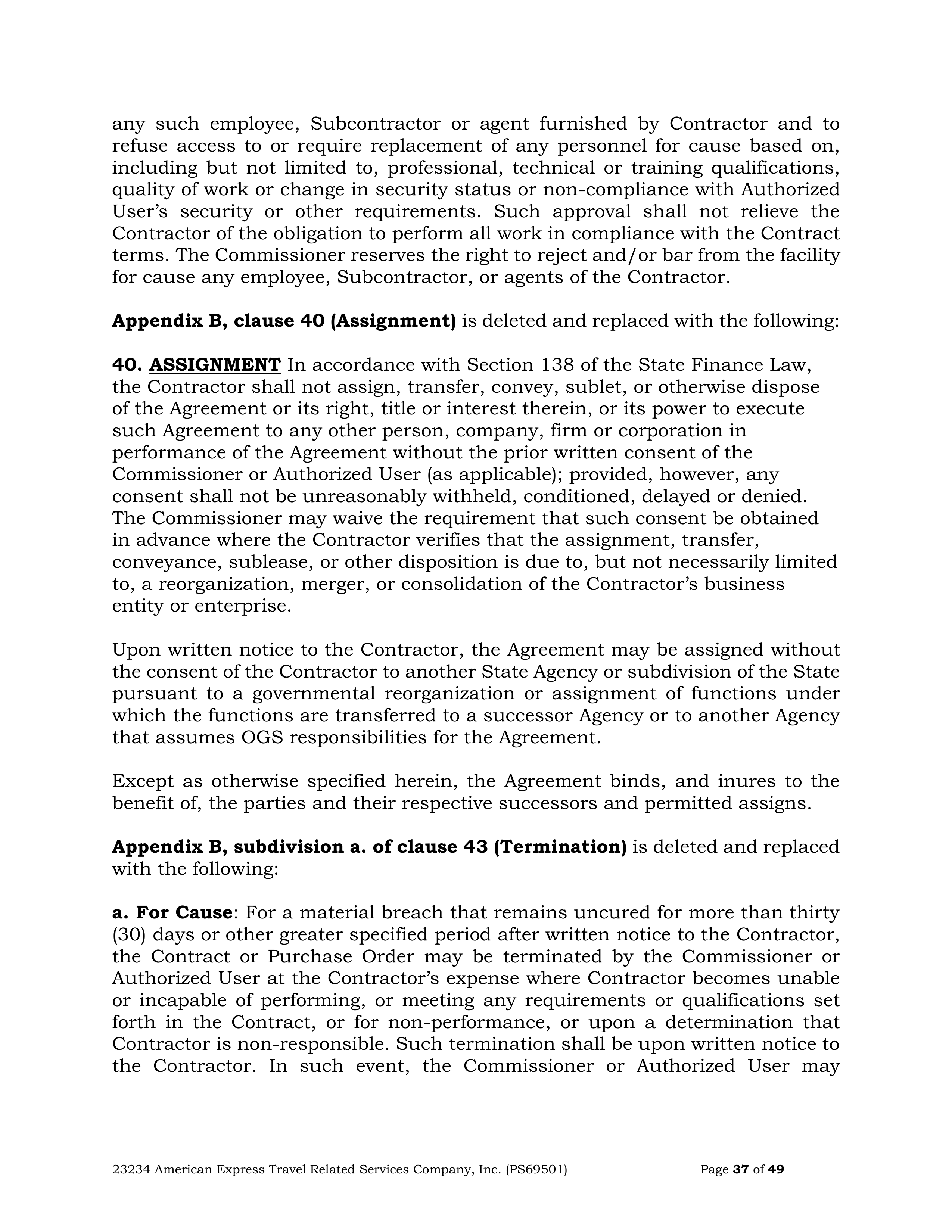 American Express Card Acceptance Agreement — page 37