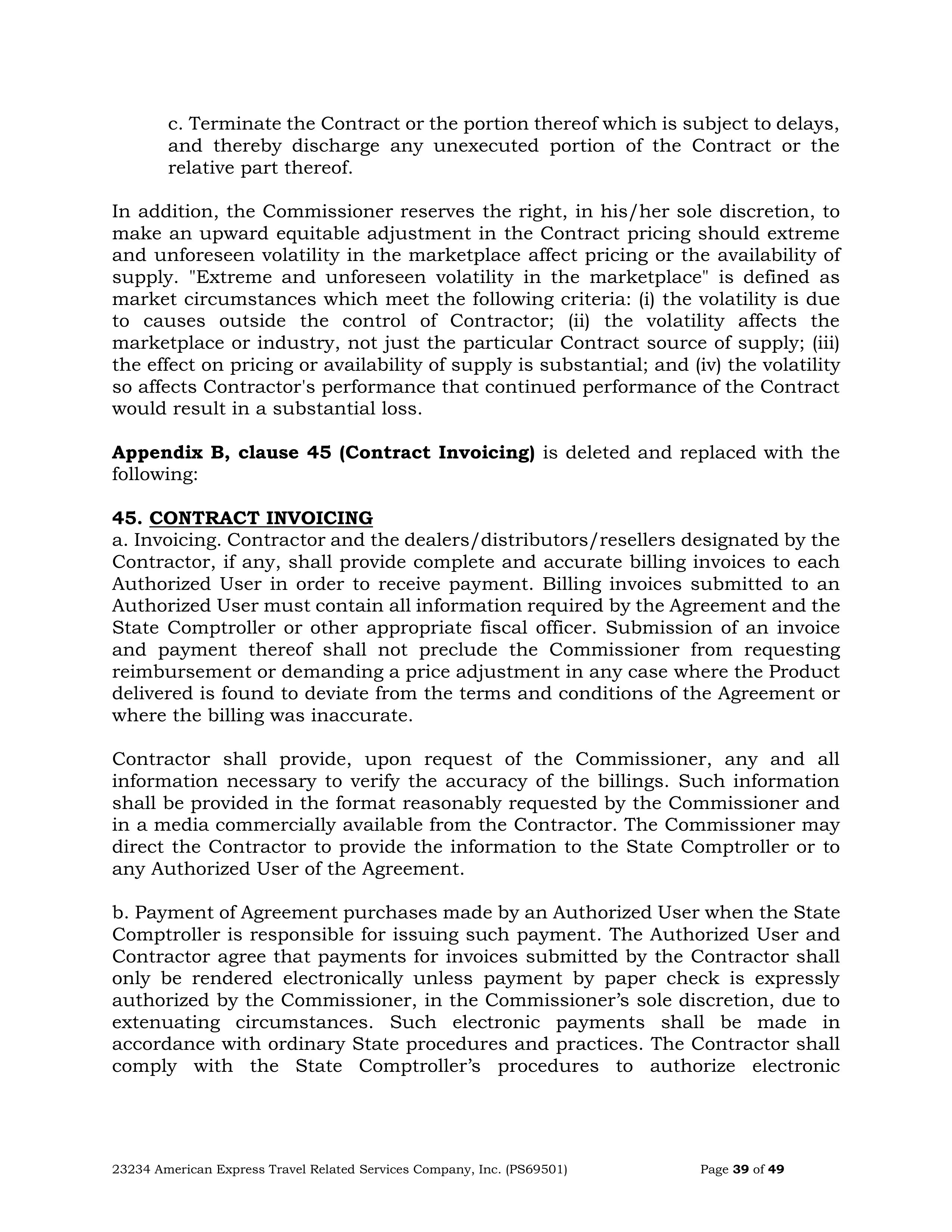 American Express Card Acceptance Agreement — page 39