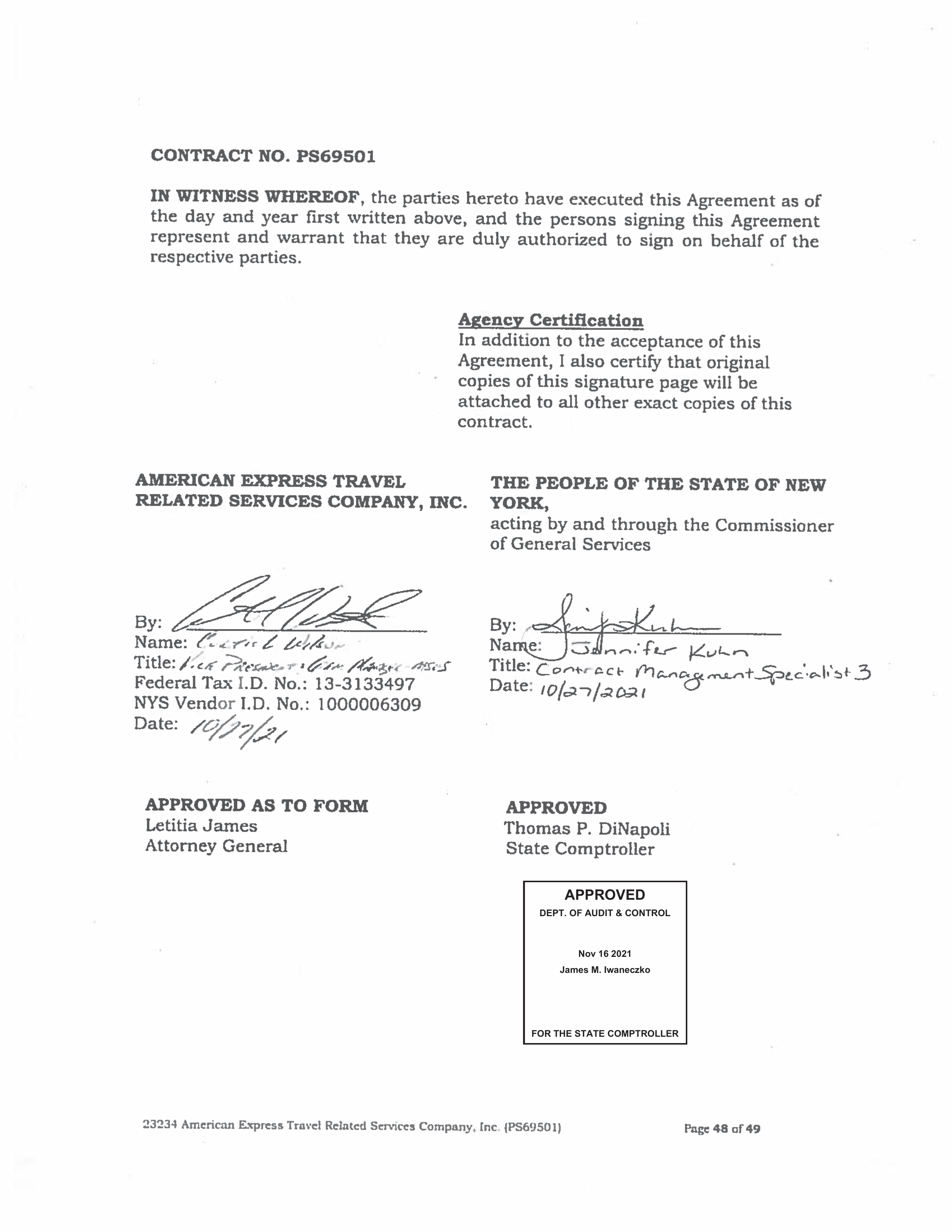 American Express Card Acceptance Agreement — page 48