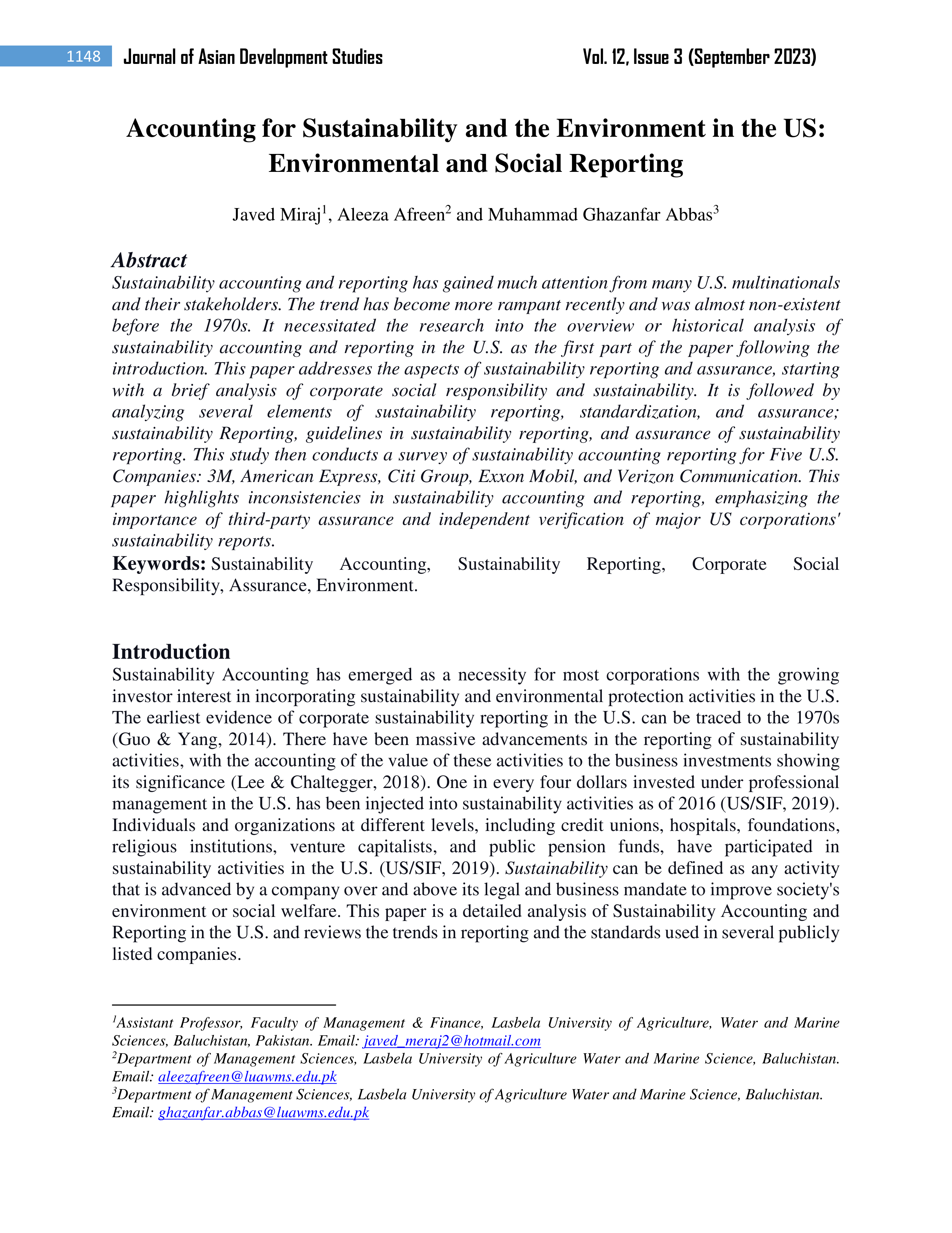 American Express Sustainability Report — page 1