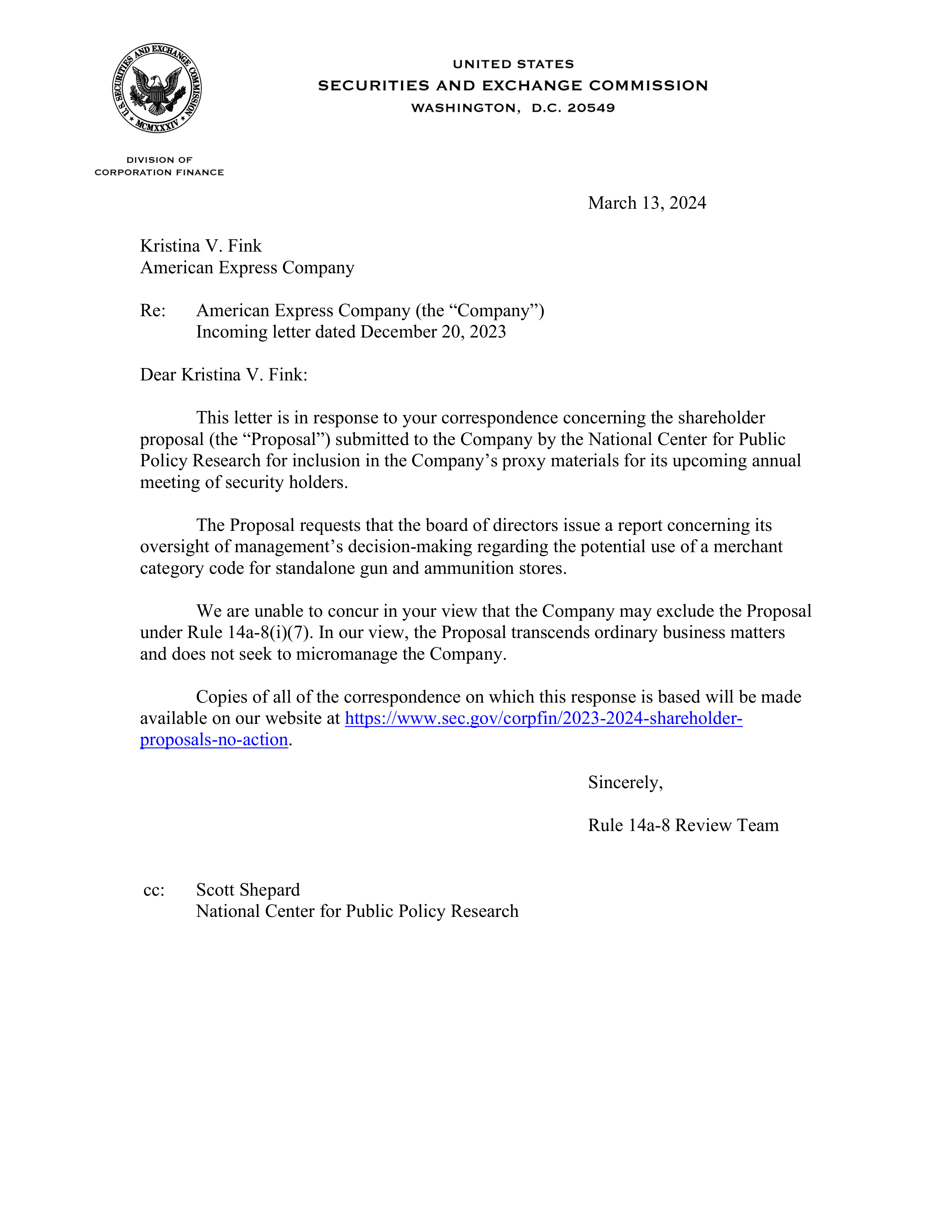 American Express Proposal  — page 1