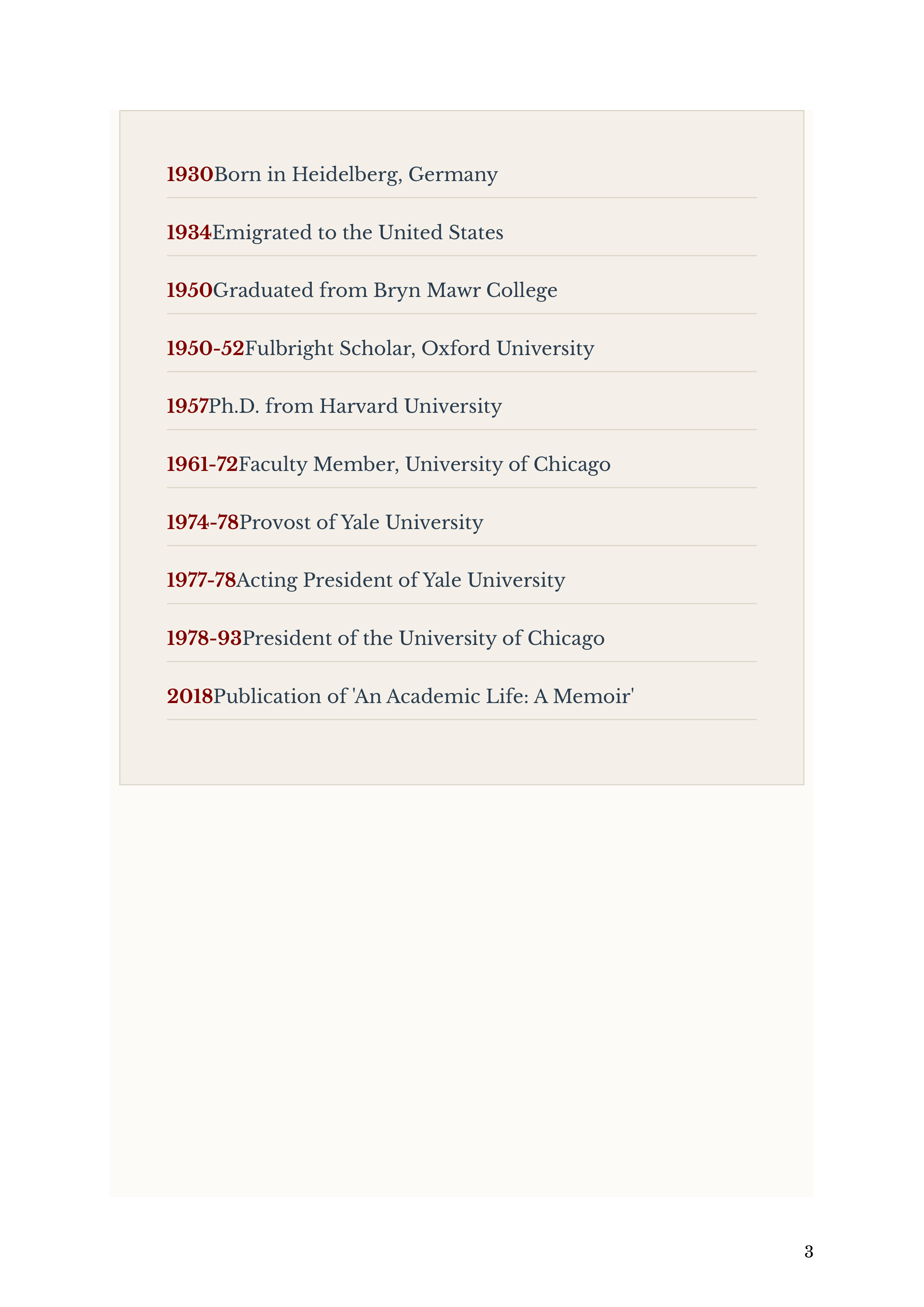 An Academic Life by Hanna Gray University of Chicago President Autobiography — page 3