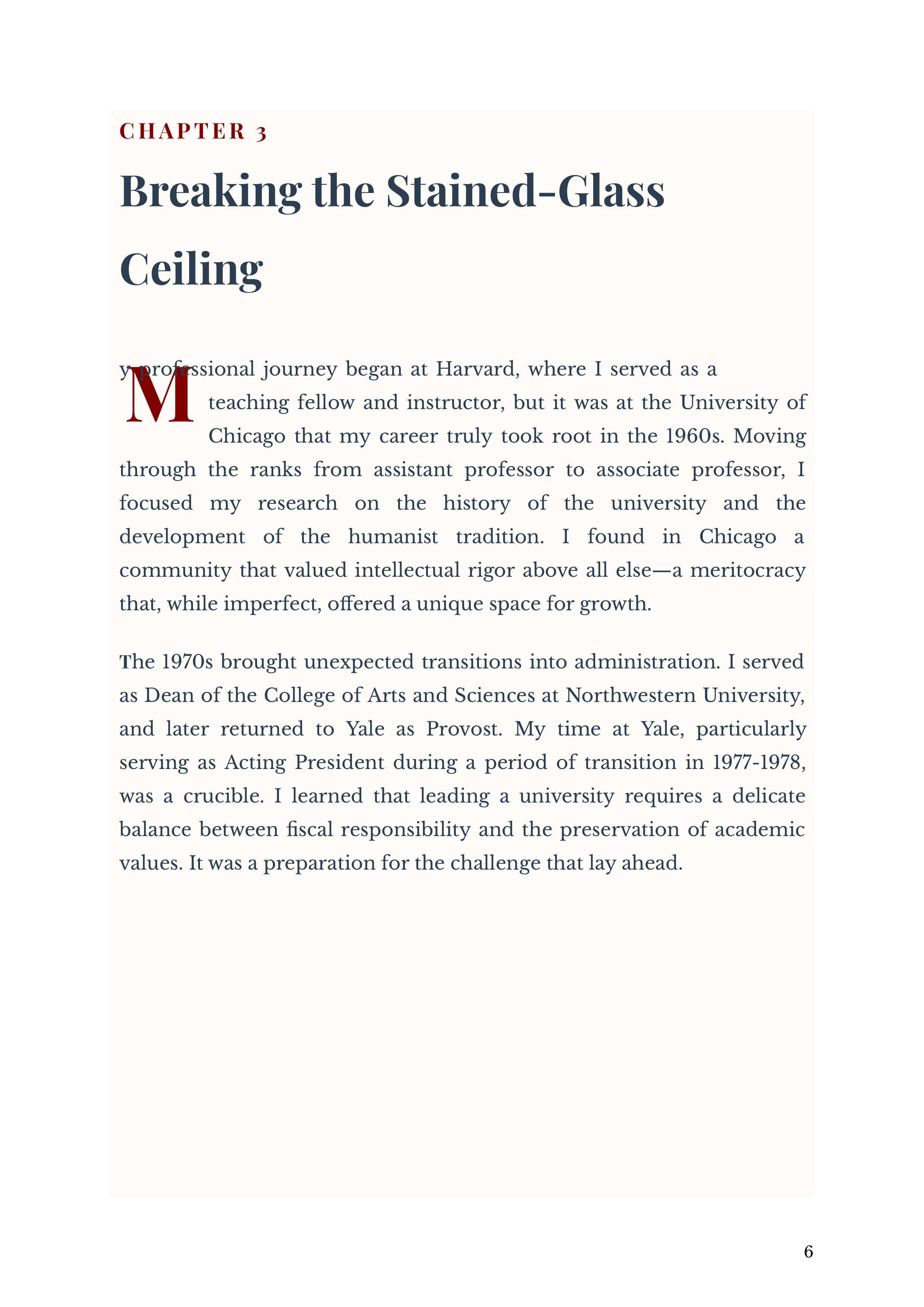 An Academic Life by Hanna Gray University of Chicago President Autobiography — page 6
