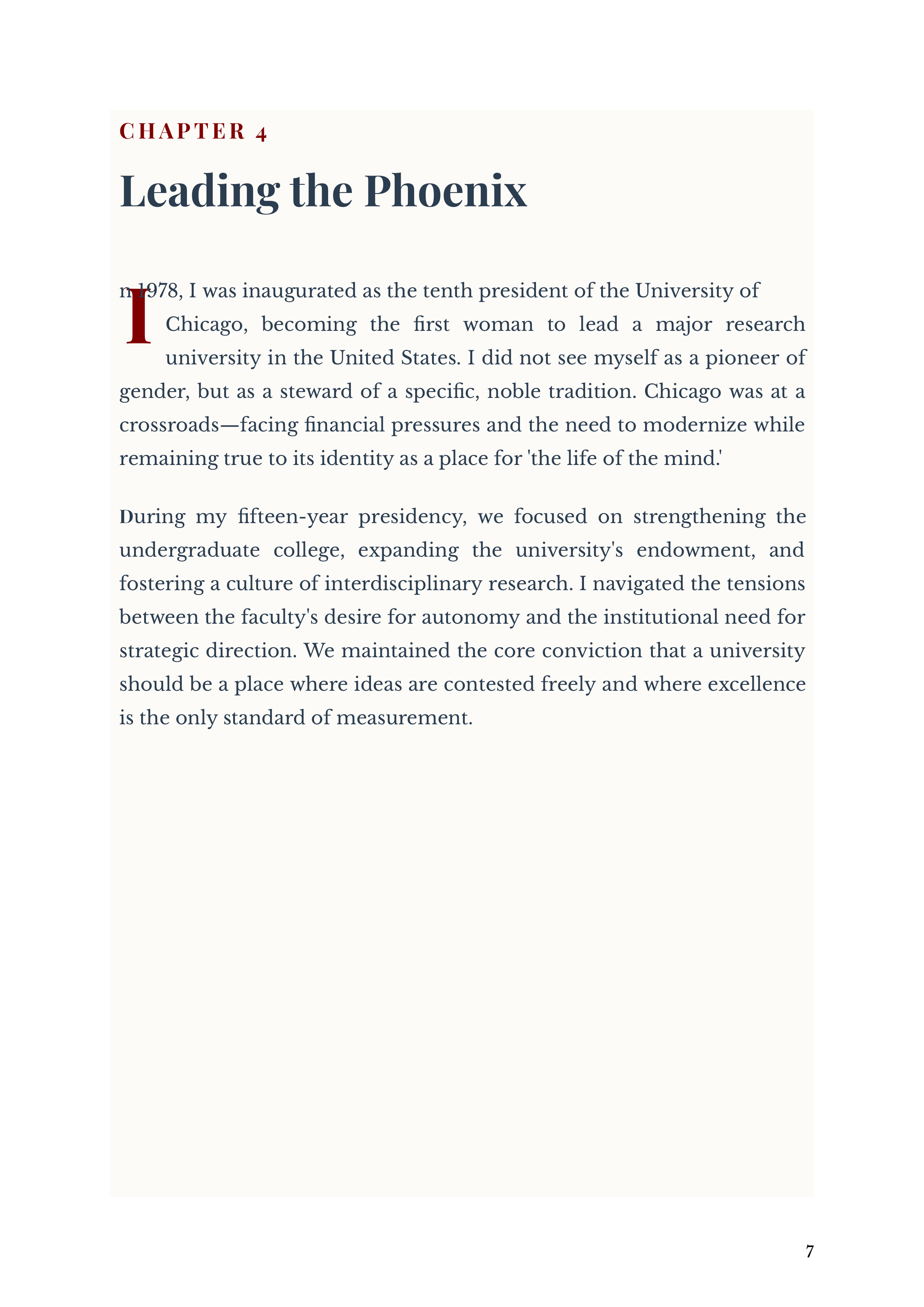 An Academic Life by Hanna Gray University of Chicago President Autobiography — page 7