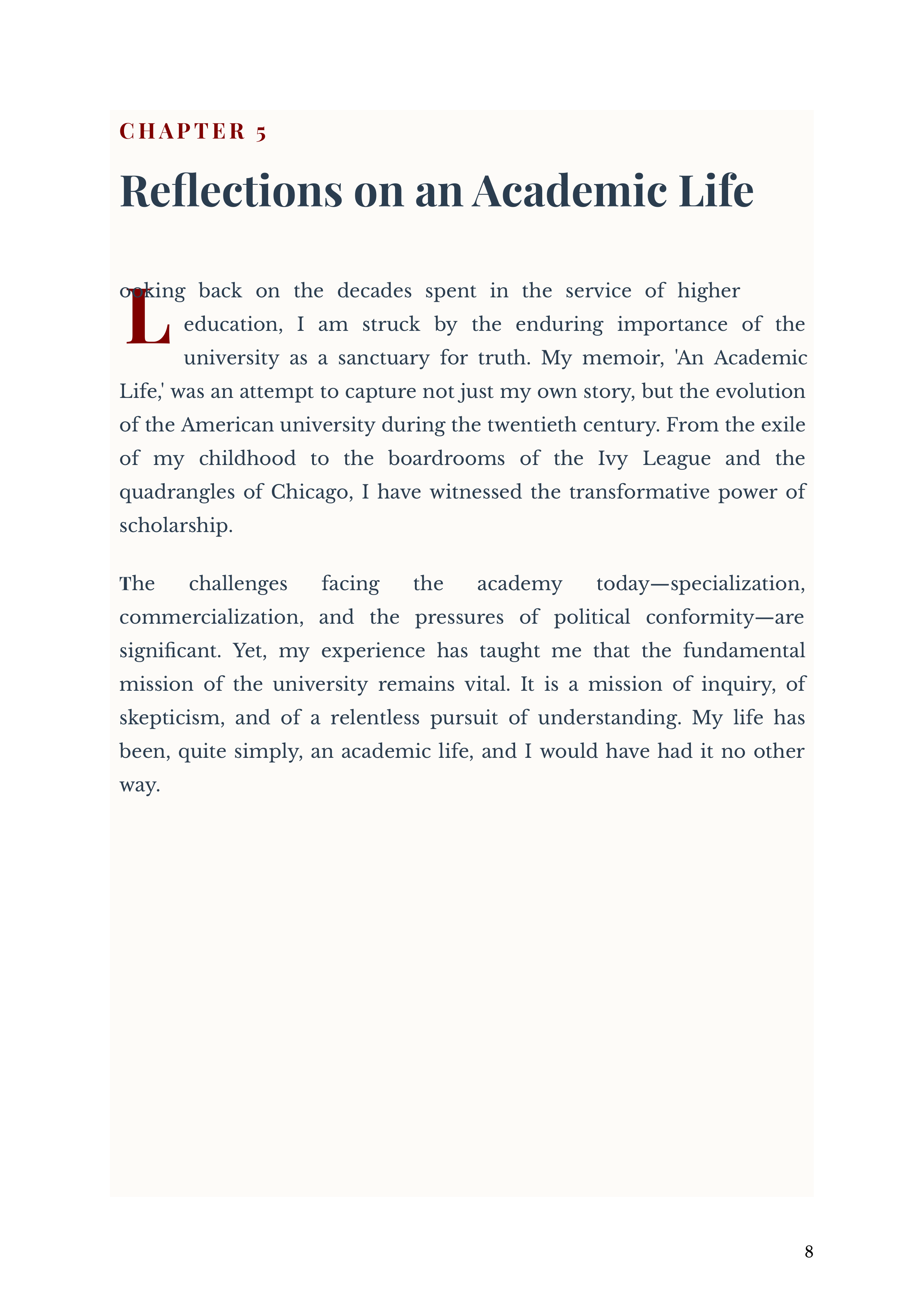 An Academic Life by Hanna Gray University of Chicago President Autobiography — page 8