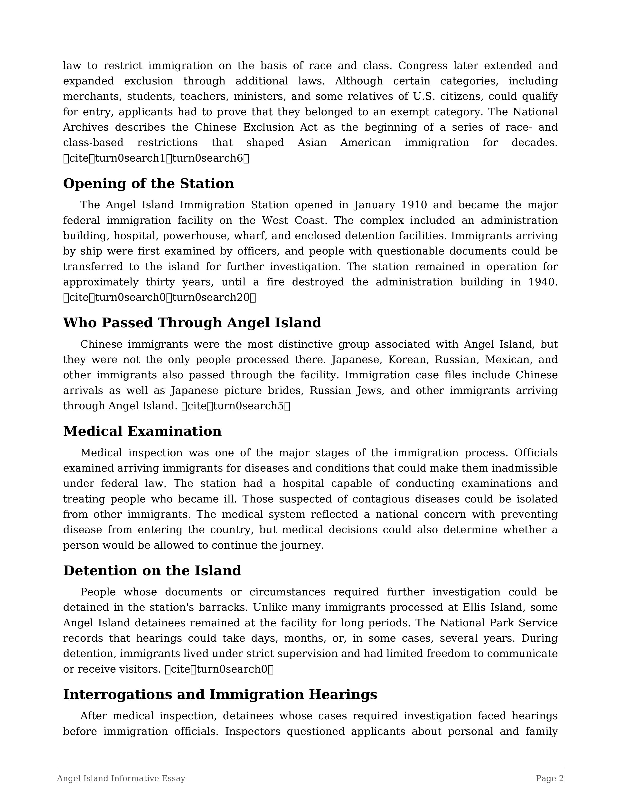 Angel Island Informative Essay — page 2