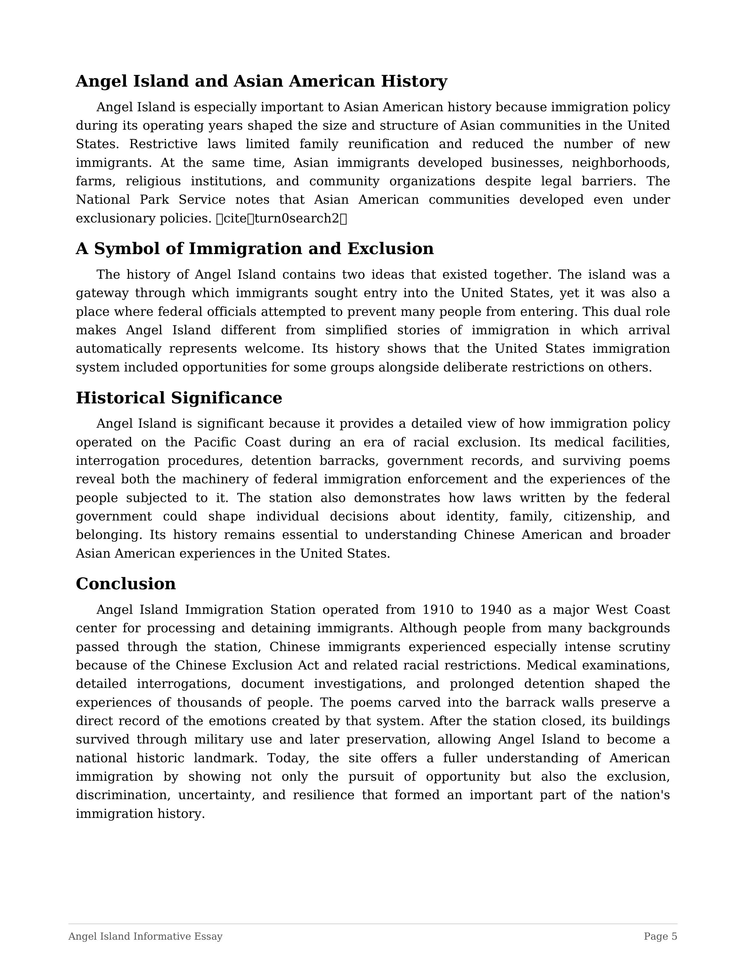 Angel Island Informative Essay — page 5