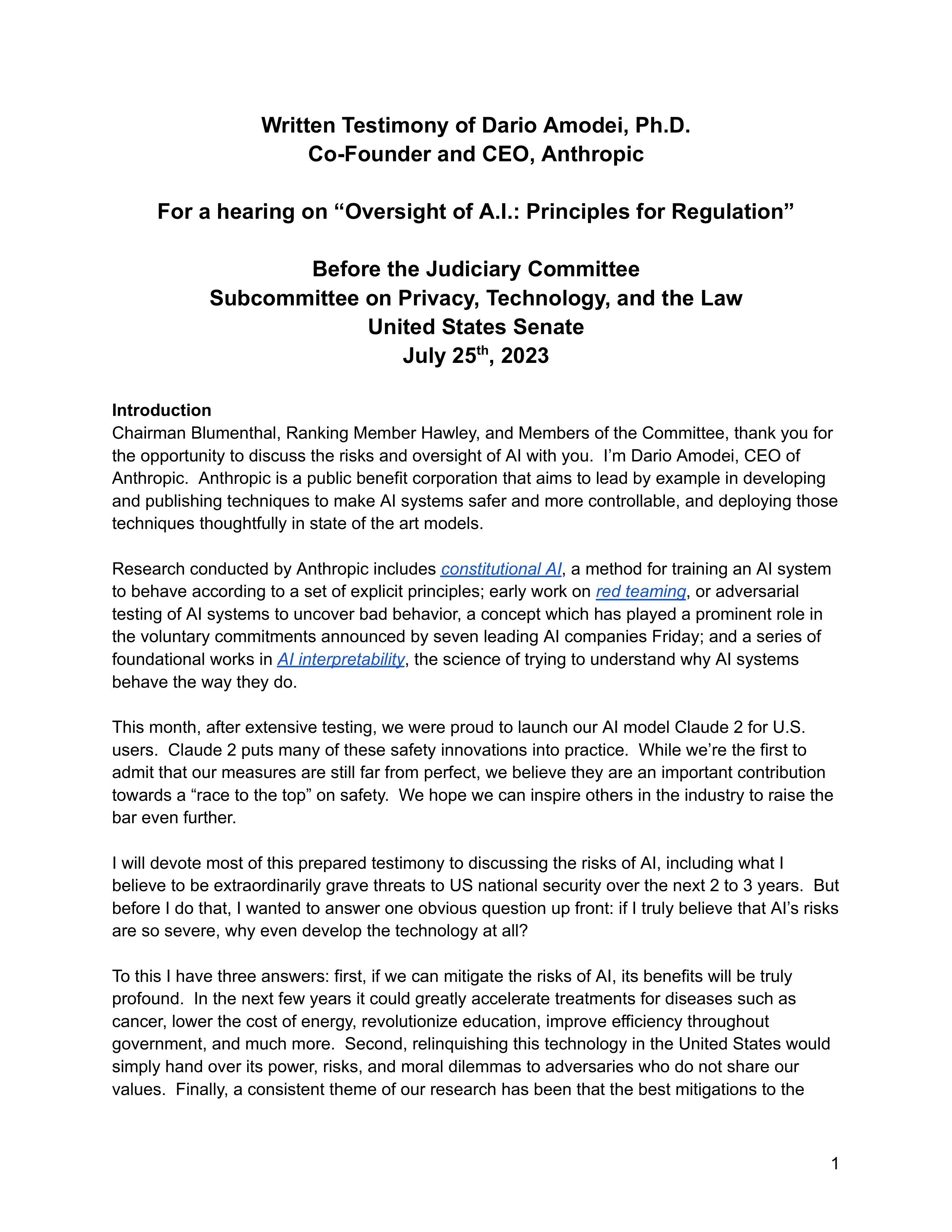 Anthropic Senate Opening Statement — page 1