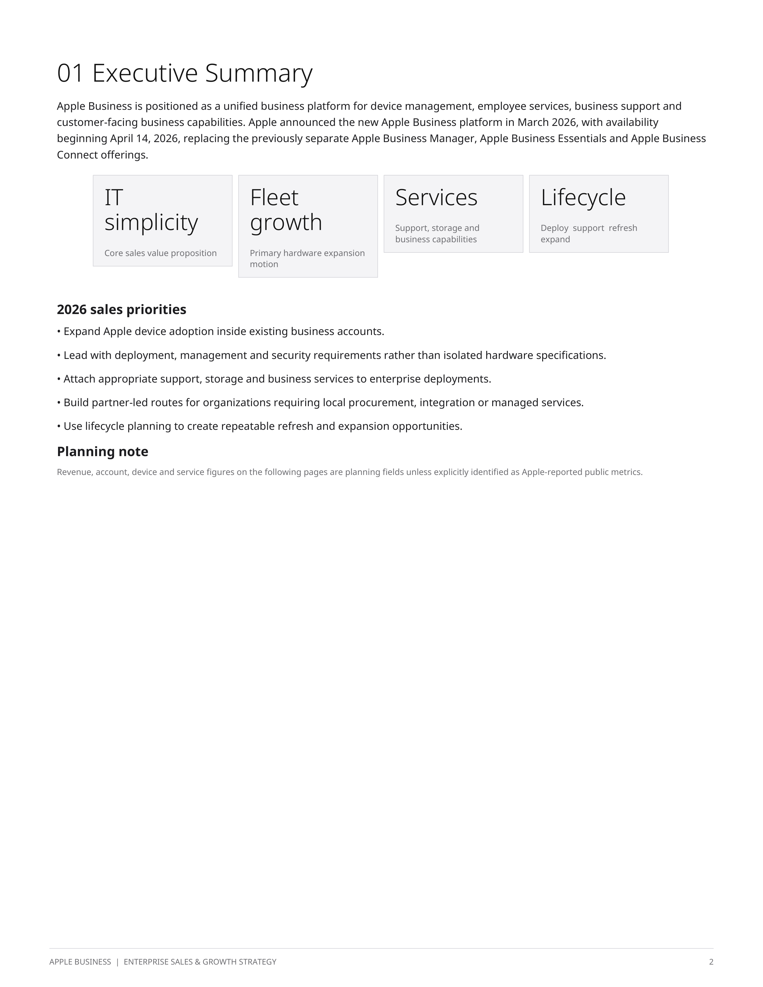 Apple Business Enterprise Sales Plan & Growth Strategy — page 2