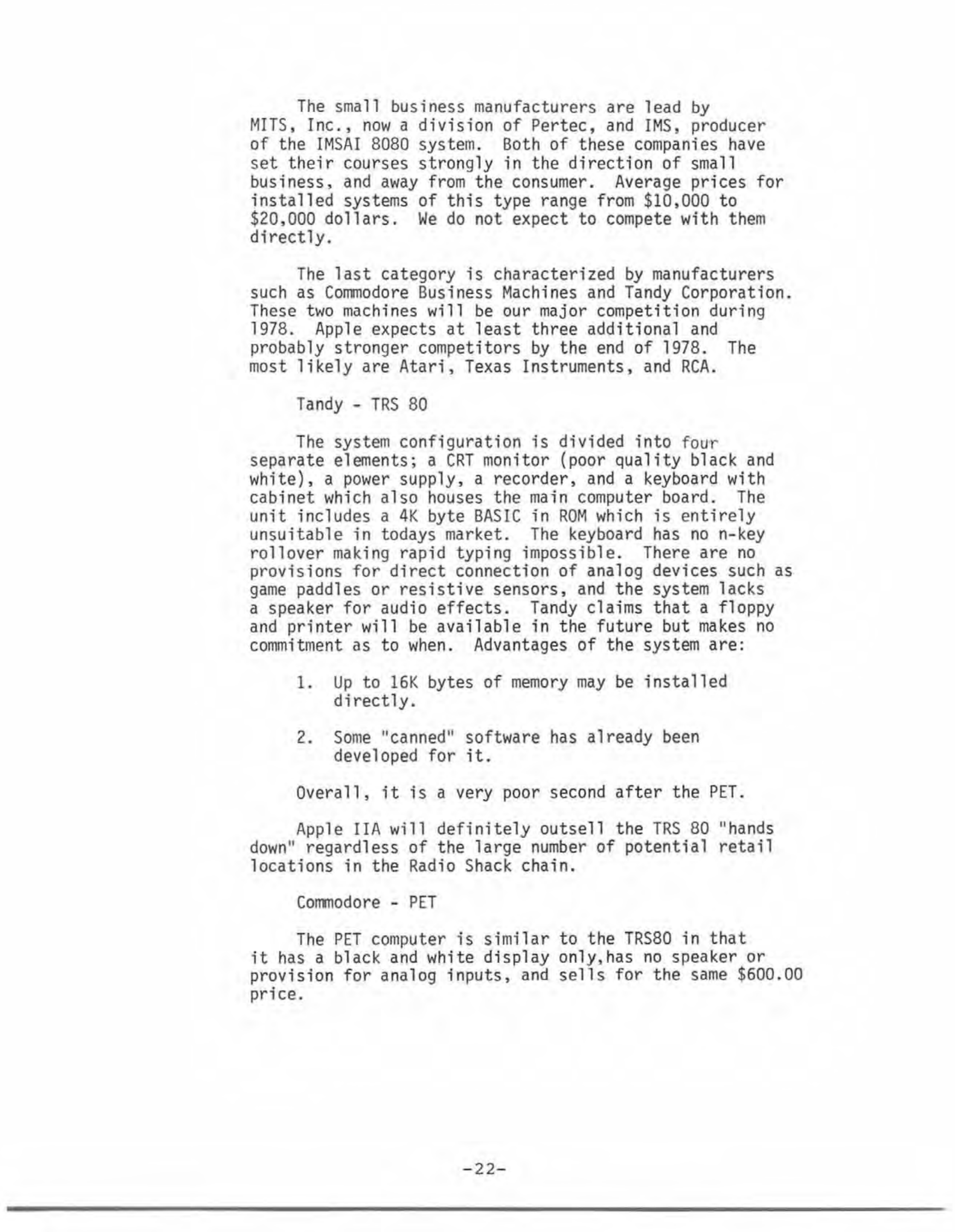 Apple Business Plan — page 20