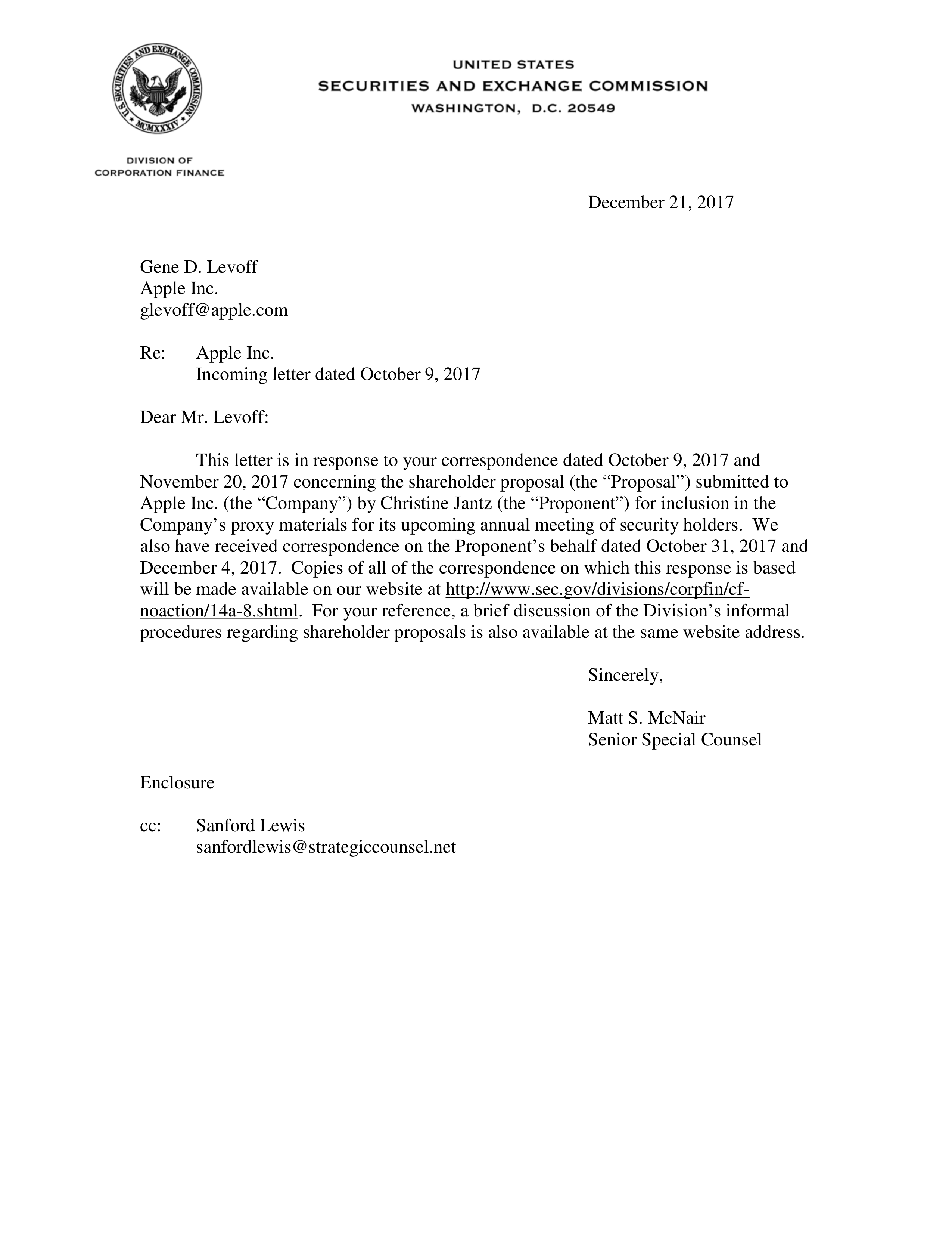 Apple Proposal  — page 1