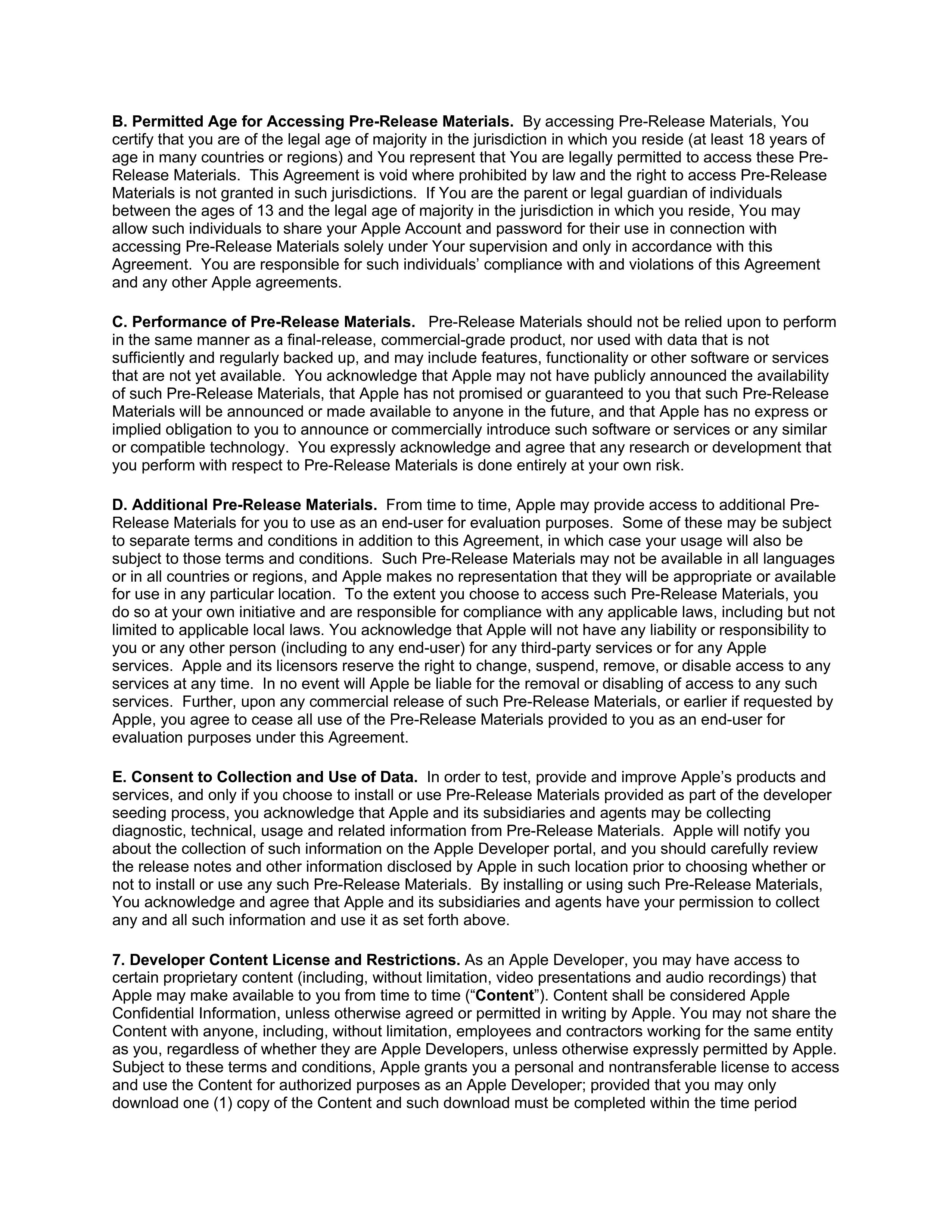 Apple Developer Agreement — page 3