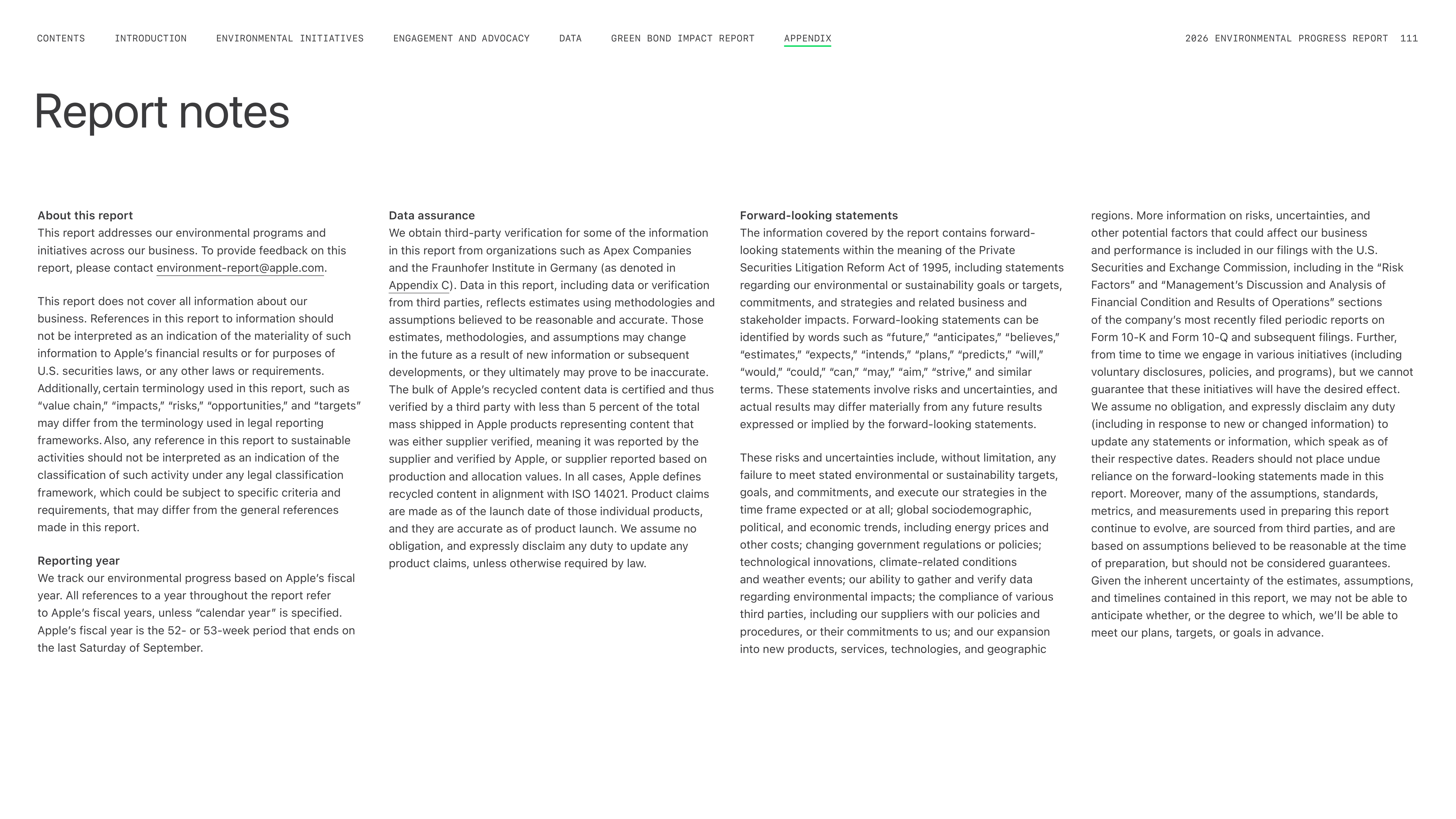 Apple Environmental Progress Report — page 111