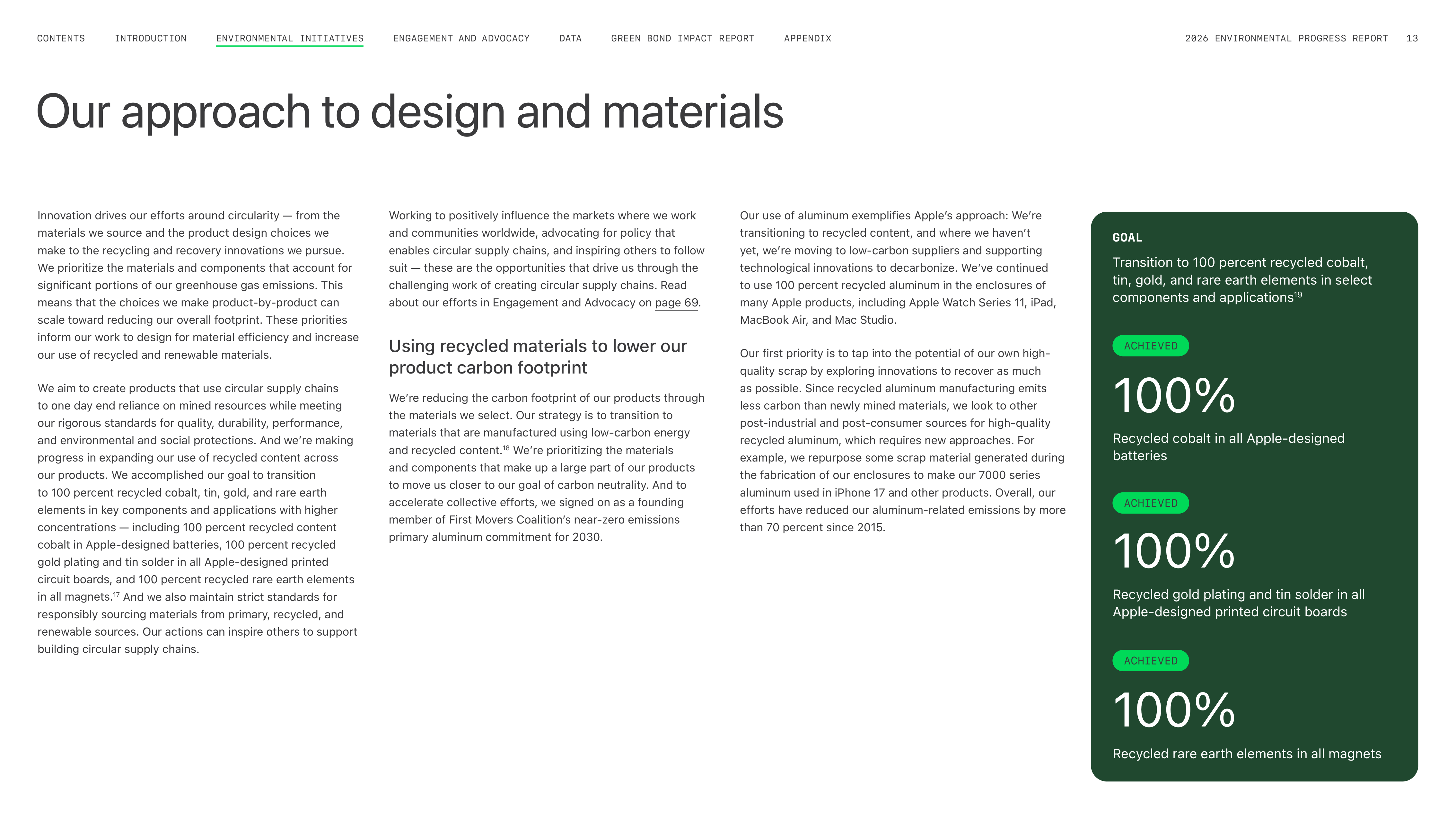 Apple Environmental Progress Report — page 13