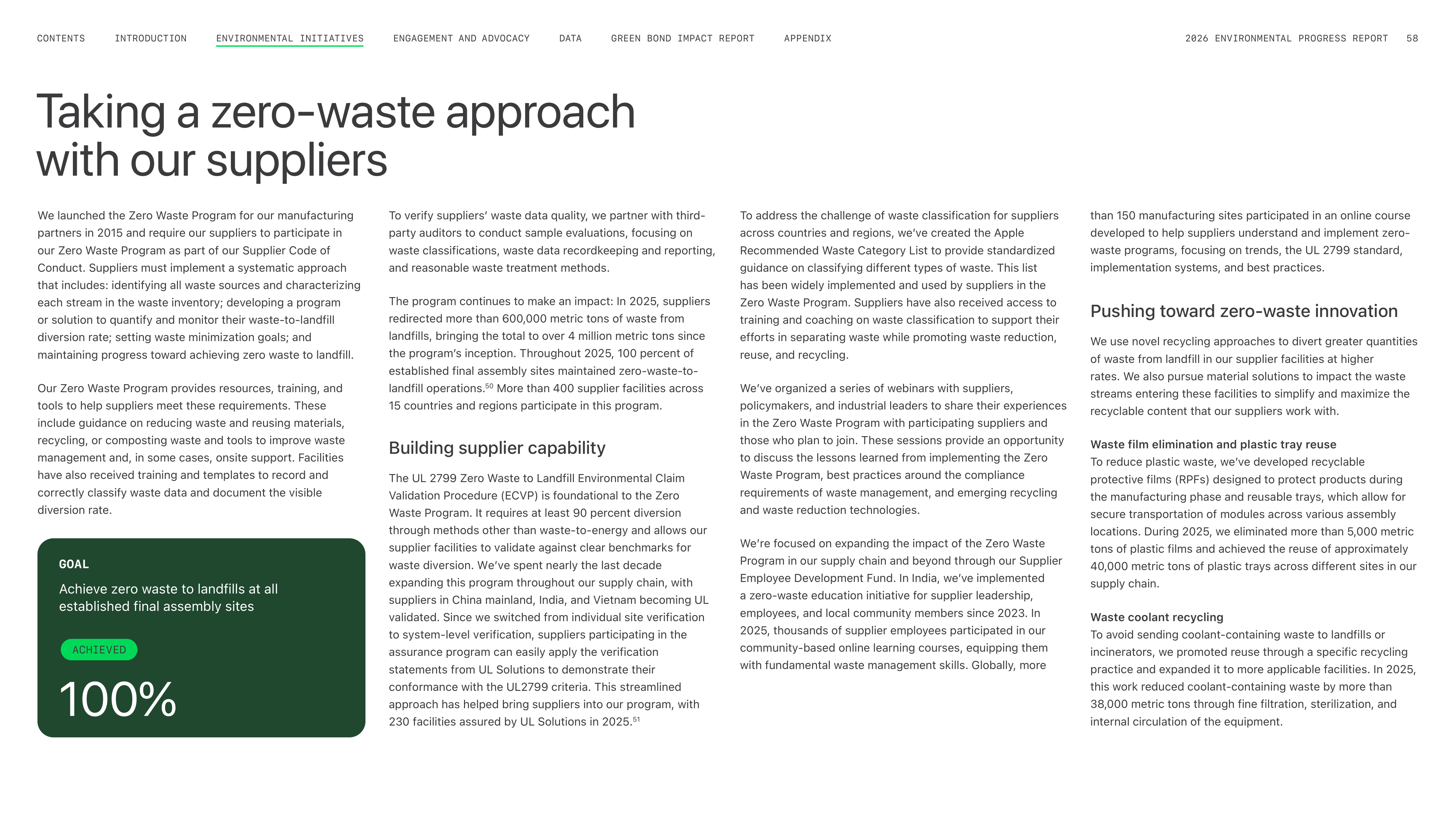 Apple Environmental Progress Report — page 58