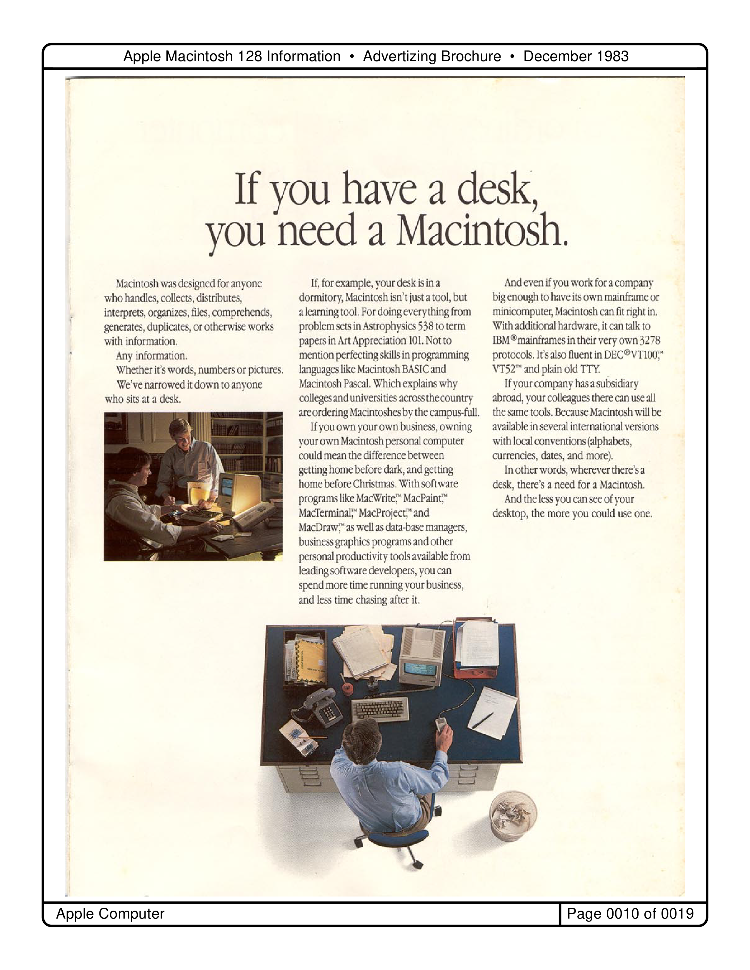 Apple Macintosh 128 Brochure — page 10
