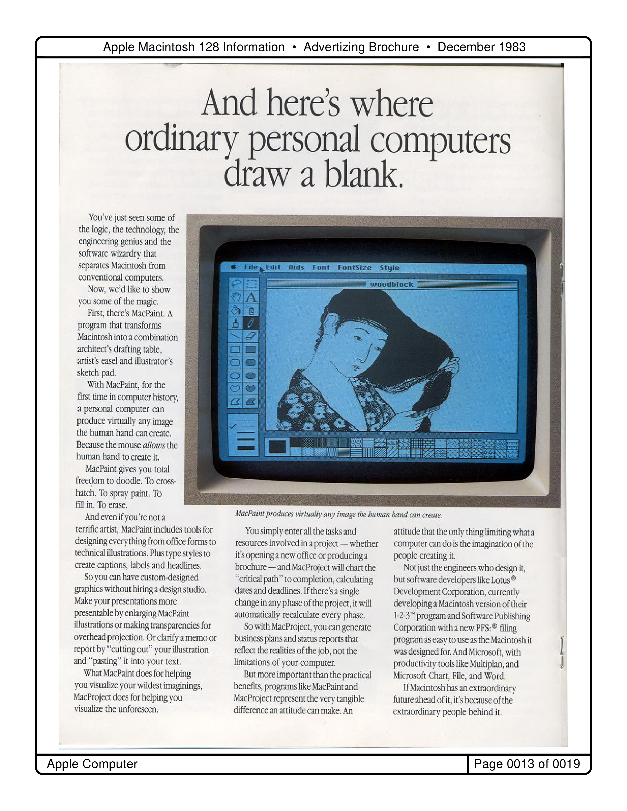Apple Macintosh 128 Brochure — page 13