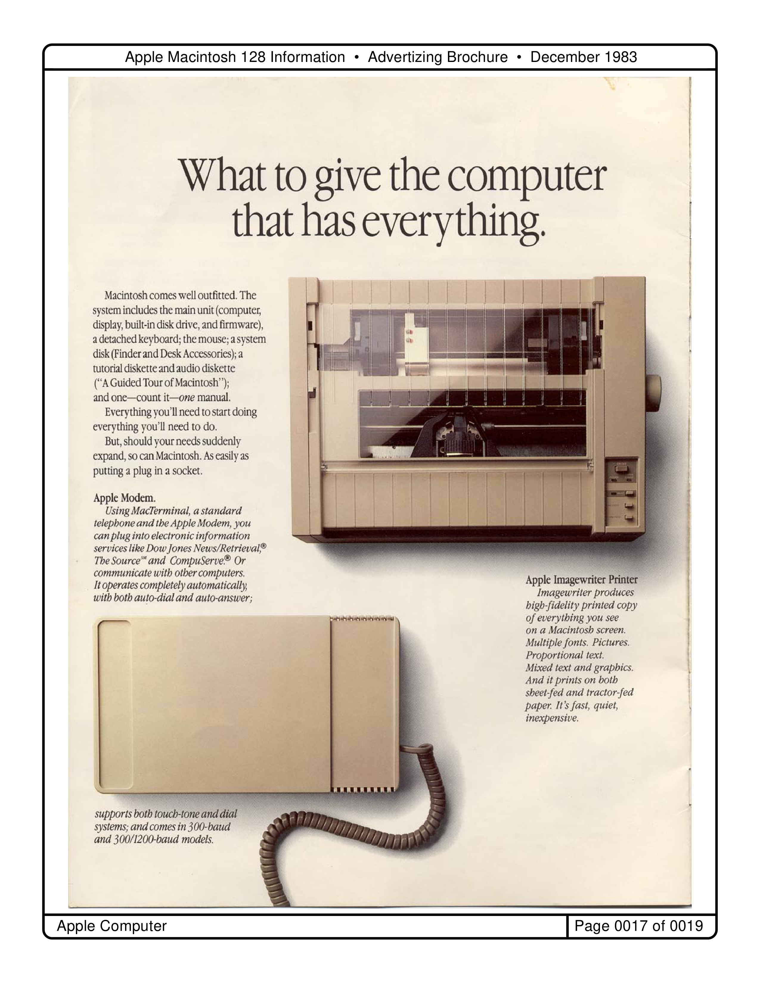 Apple Macintosh 128 Brochure — page 17