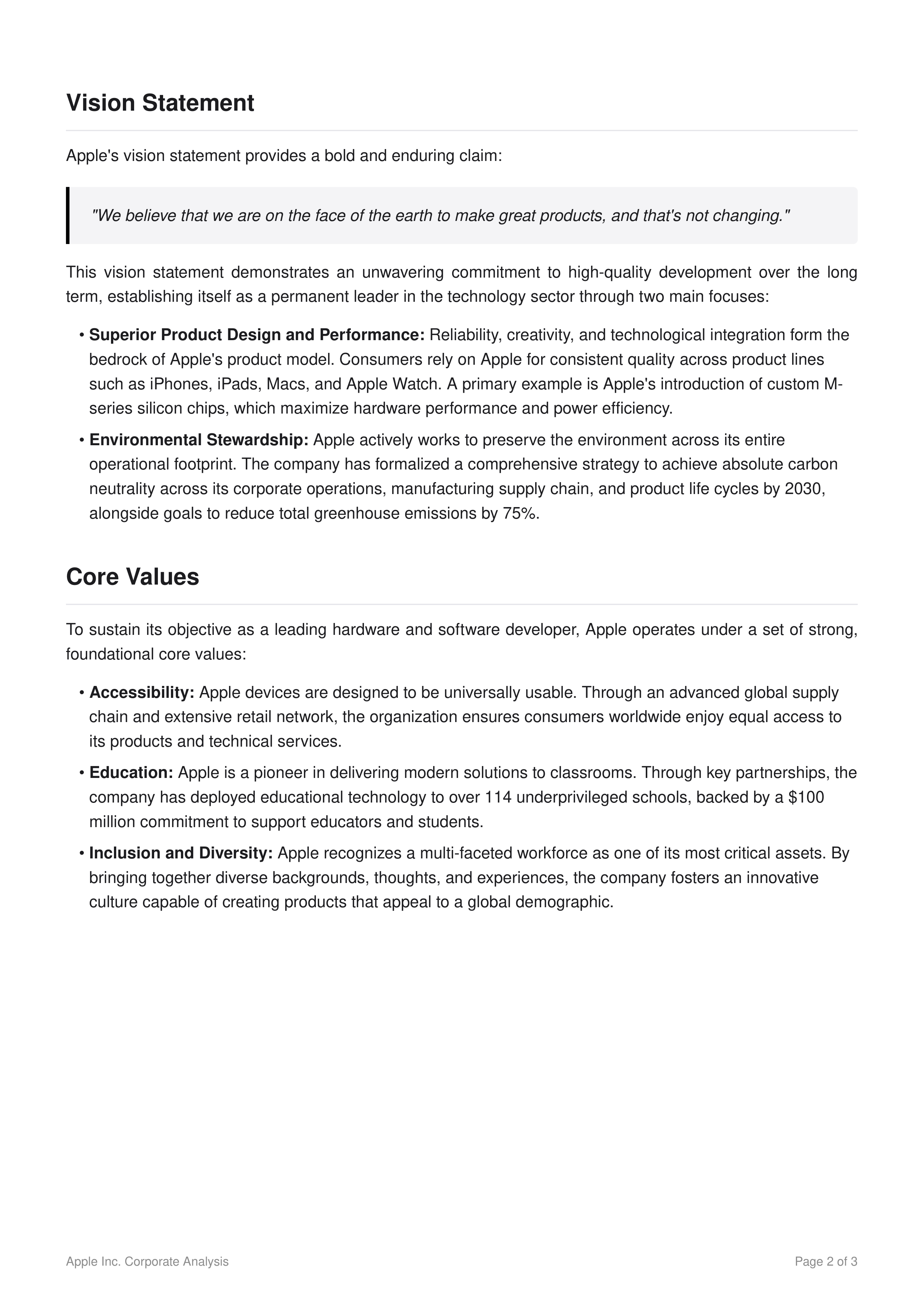 Apple Mission Statement — page 2