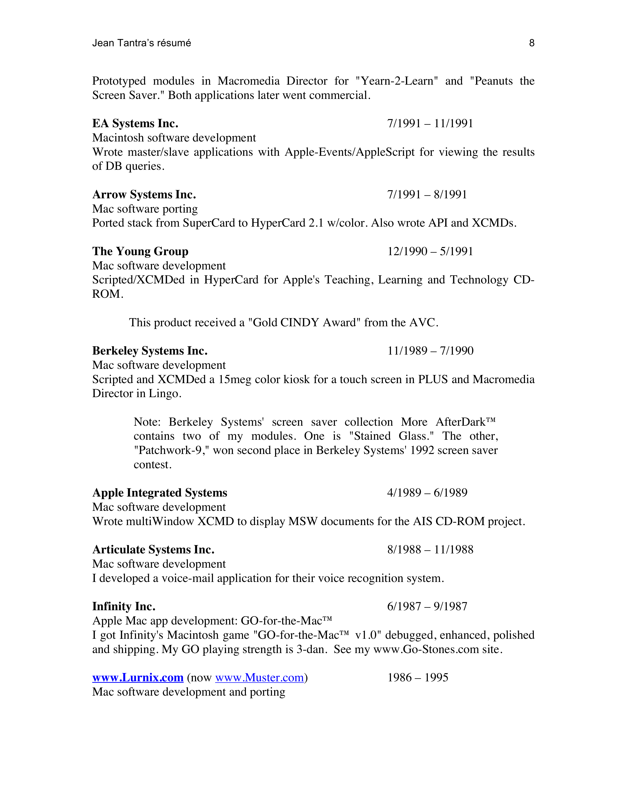 Apple Mobile App Developer Resume — page 8